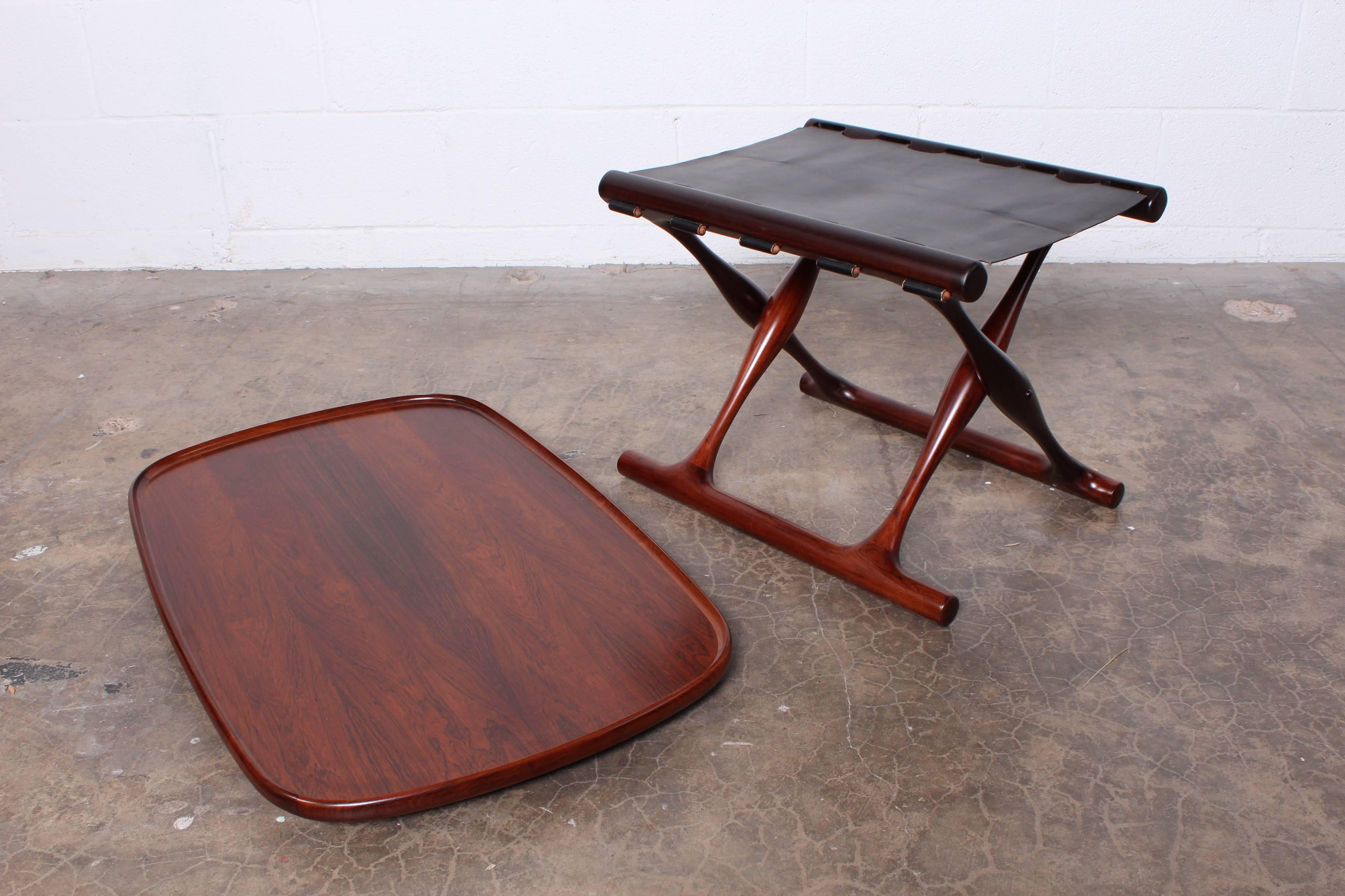 Poul Hundevad Rosewood Guldhoj Stool / Table 2