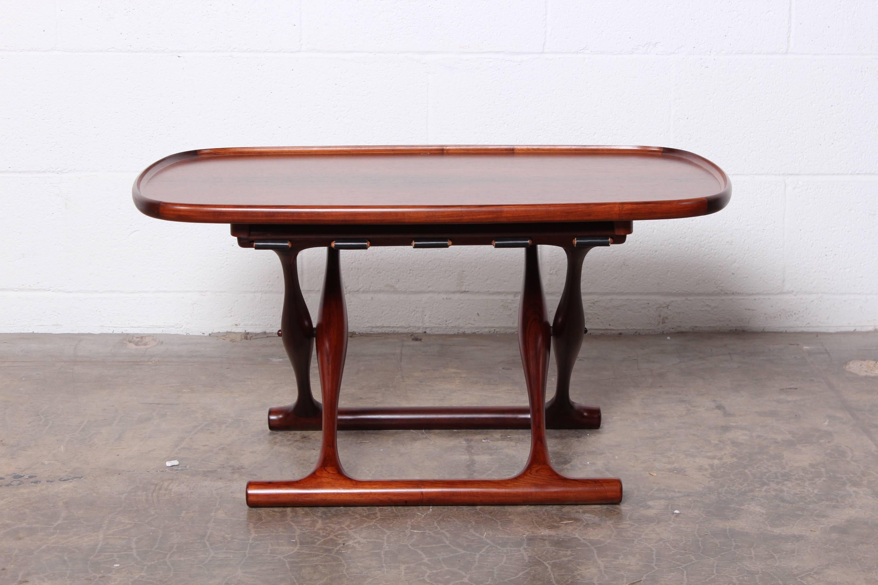 Poul Hundevad Rosewood Guldhoj Stool / Table 5