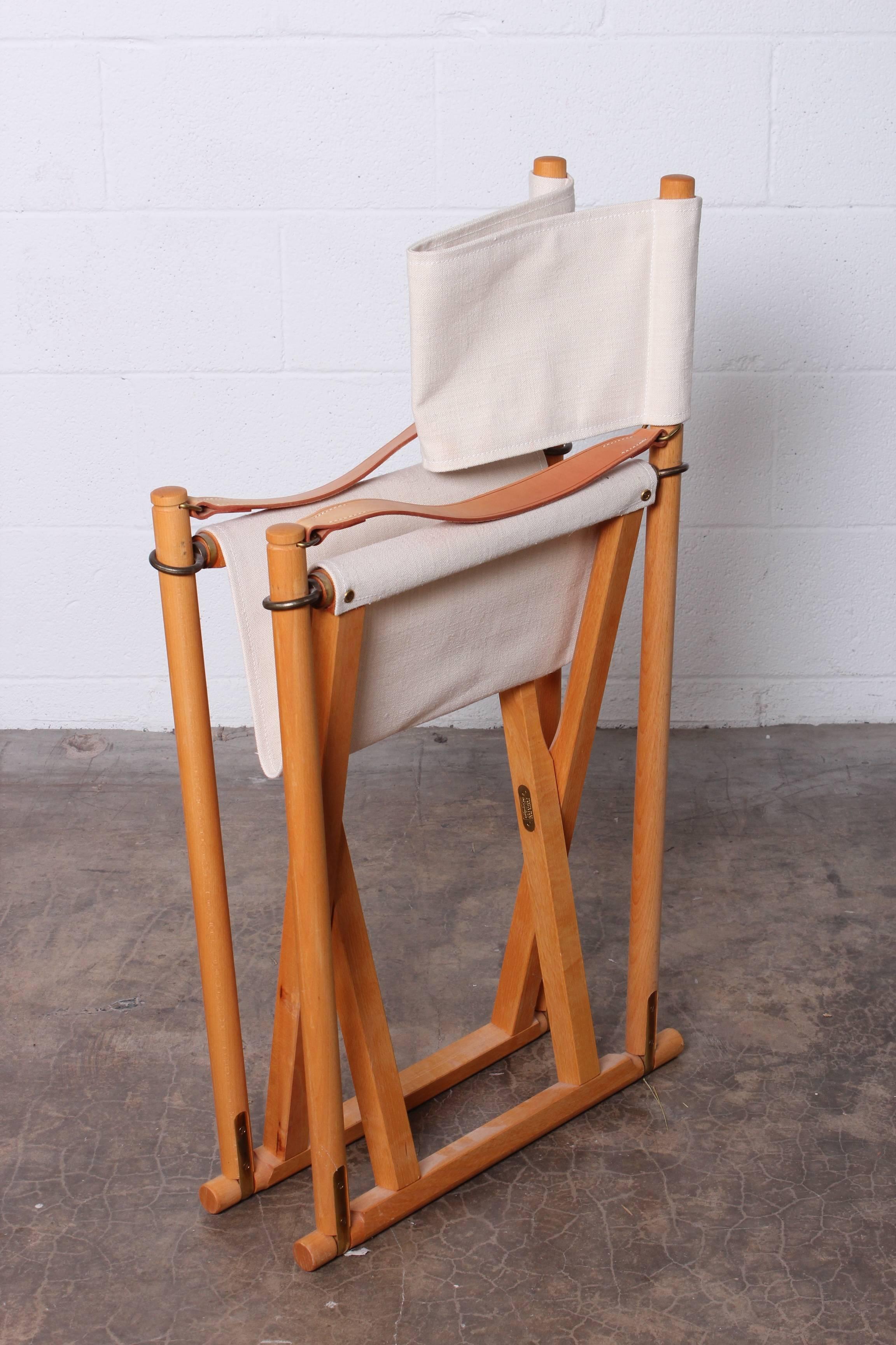 Set of Six Folding Safari Chairs by Mogens Koch In Excellent Condition In Dallas, TX