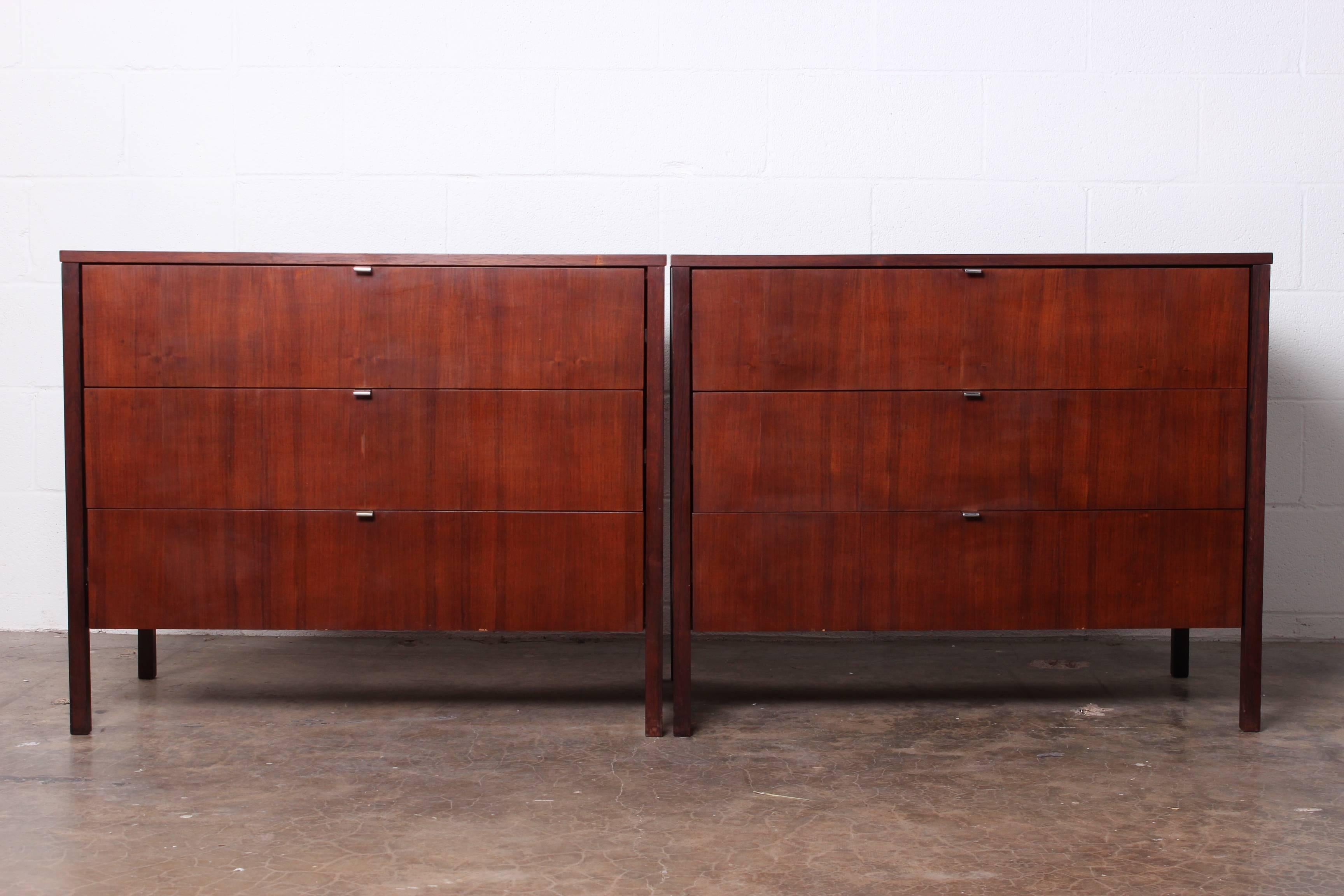 Pair of Rosewood Chests or Nightstands by Florence Knoll 2
