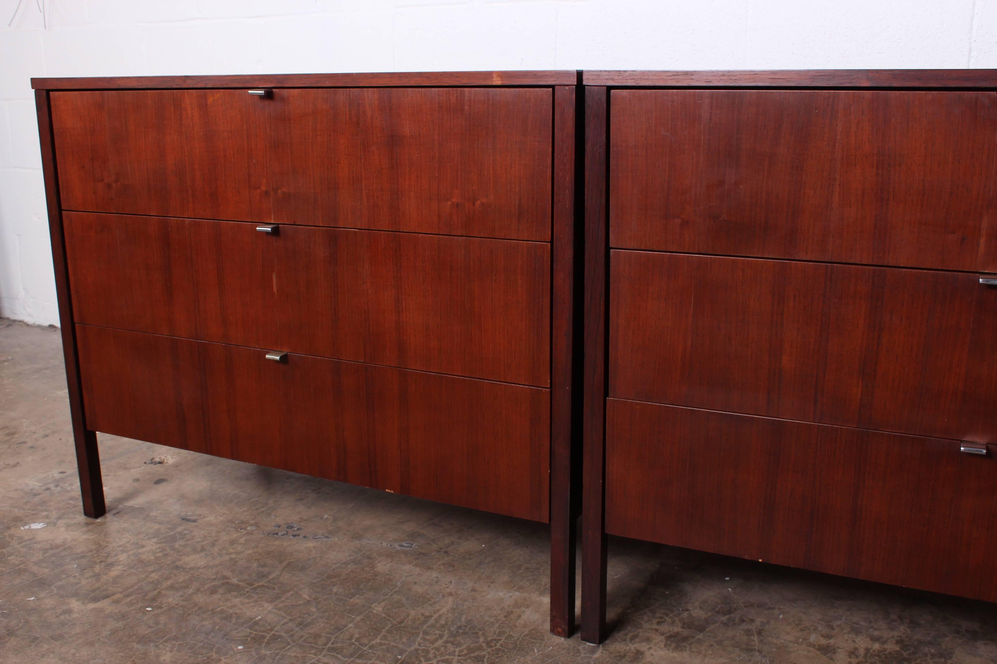 Pair of Rosewood Chests or Nightstands by Florence Knoll 5