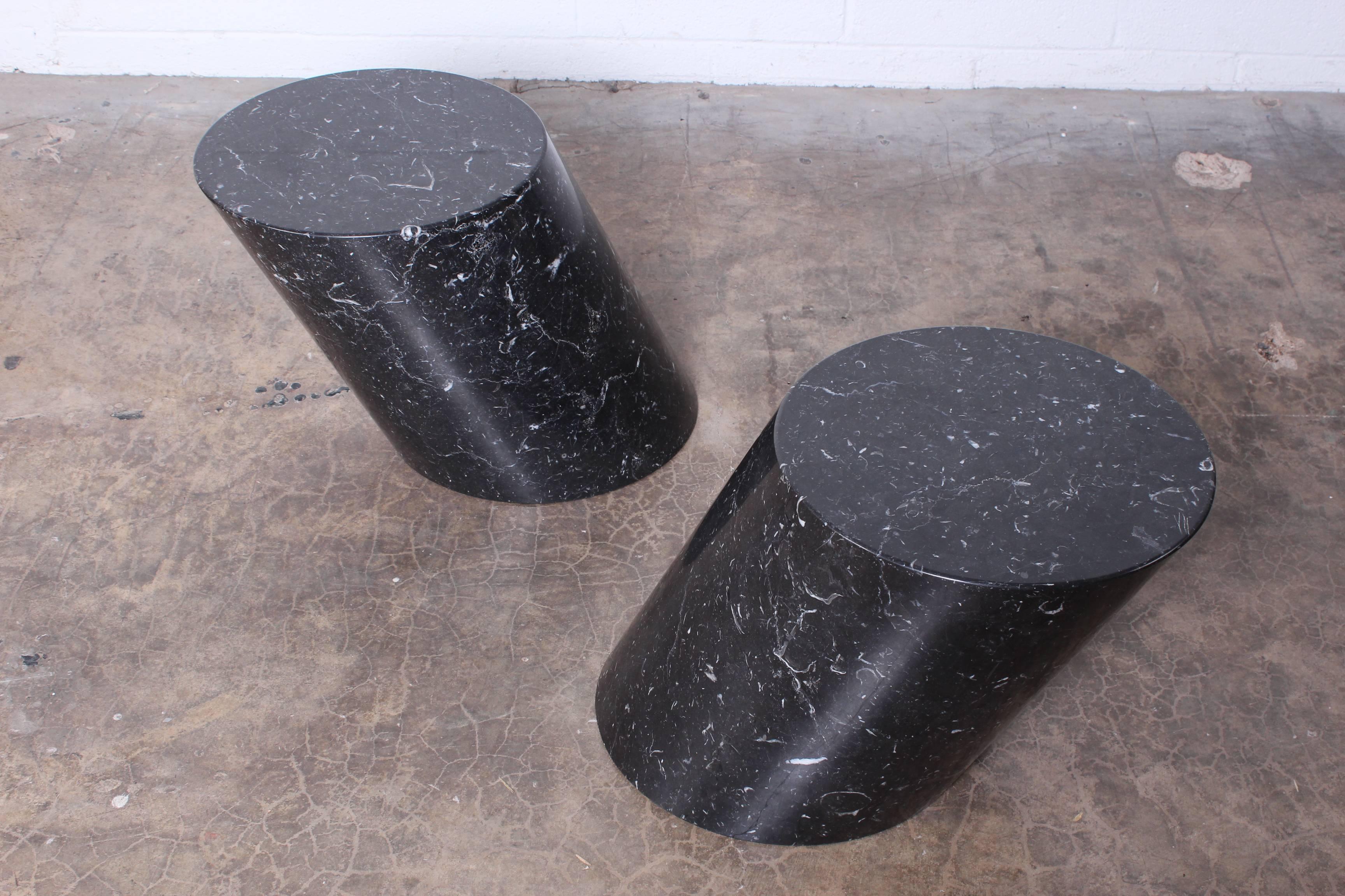 Pair of Marble Stump Tables by Lucia Mercer for Knoll 4