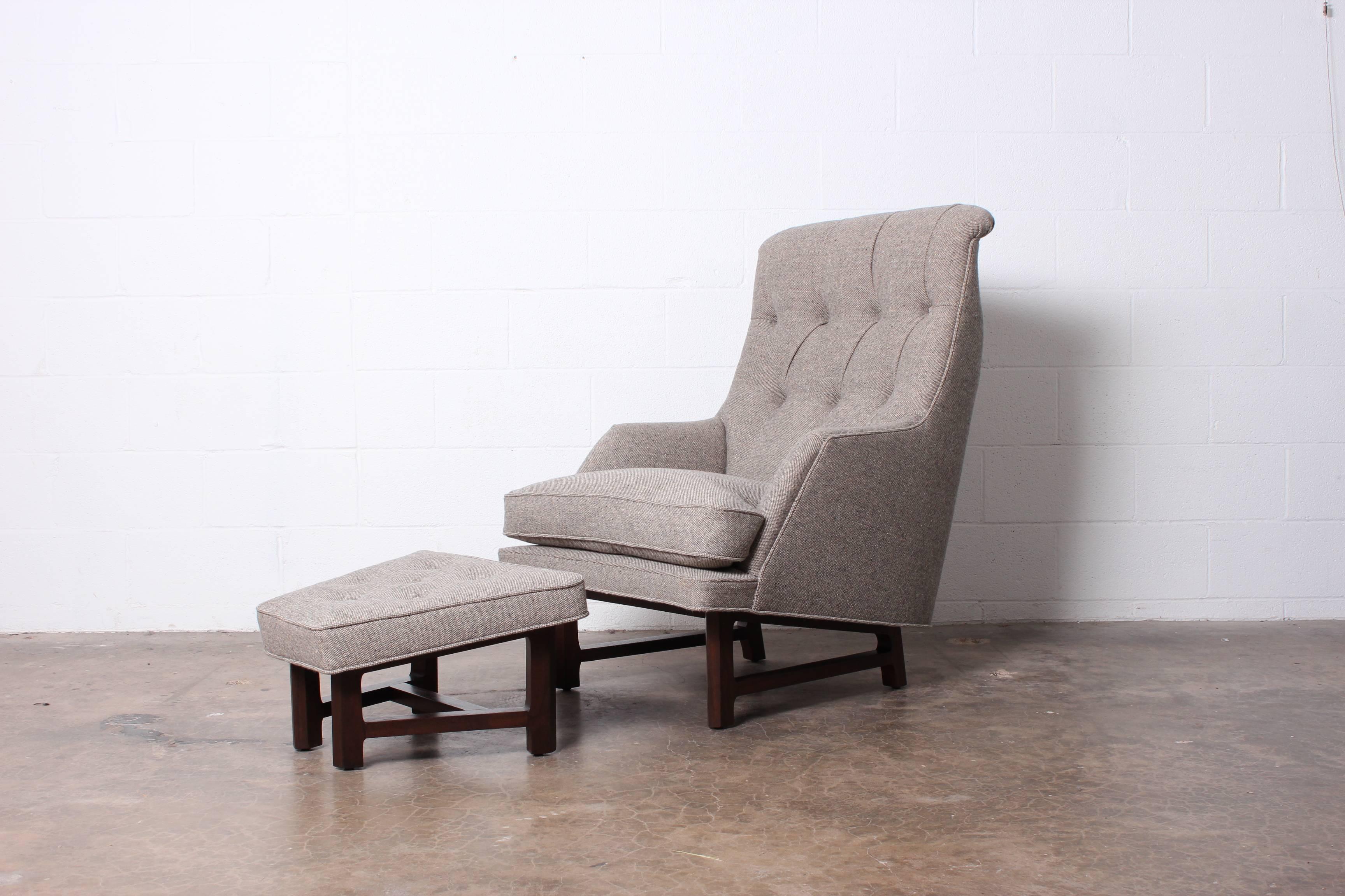 Lounge Chair and Ottoman by Edward Wormley for Dunbar In Excellent Condition In Dallas, TX