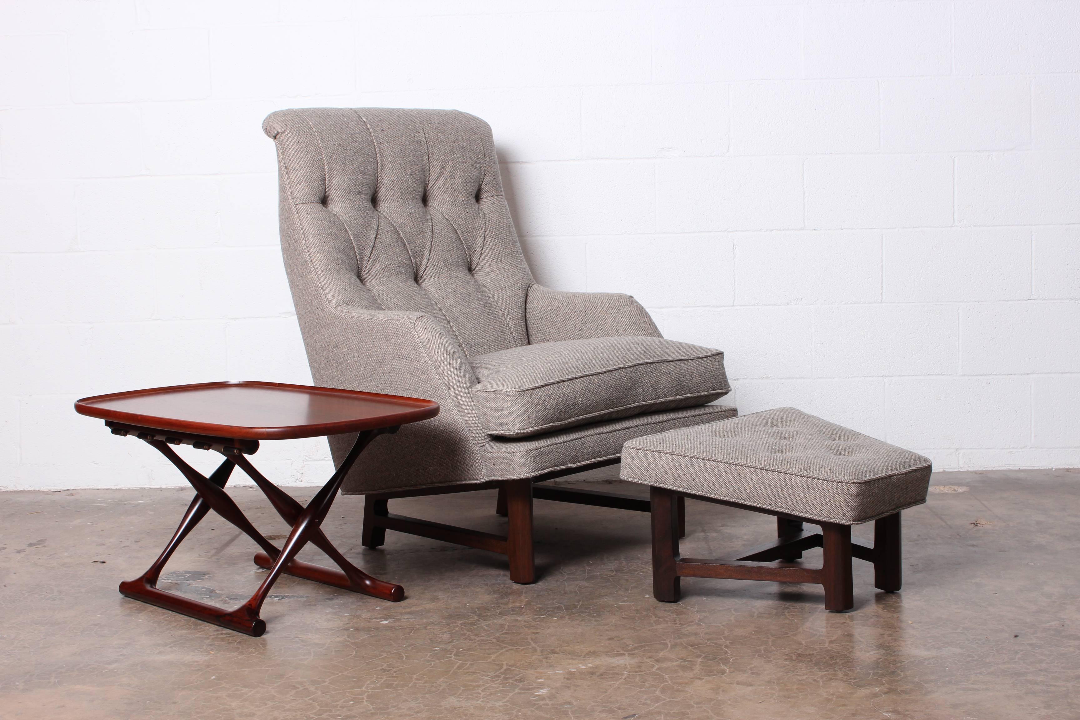 Mid-20th Century Lounge Chair and Ottoman by Edward Wormley for Dunbar