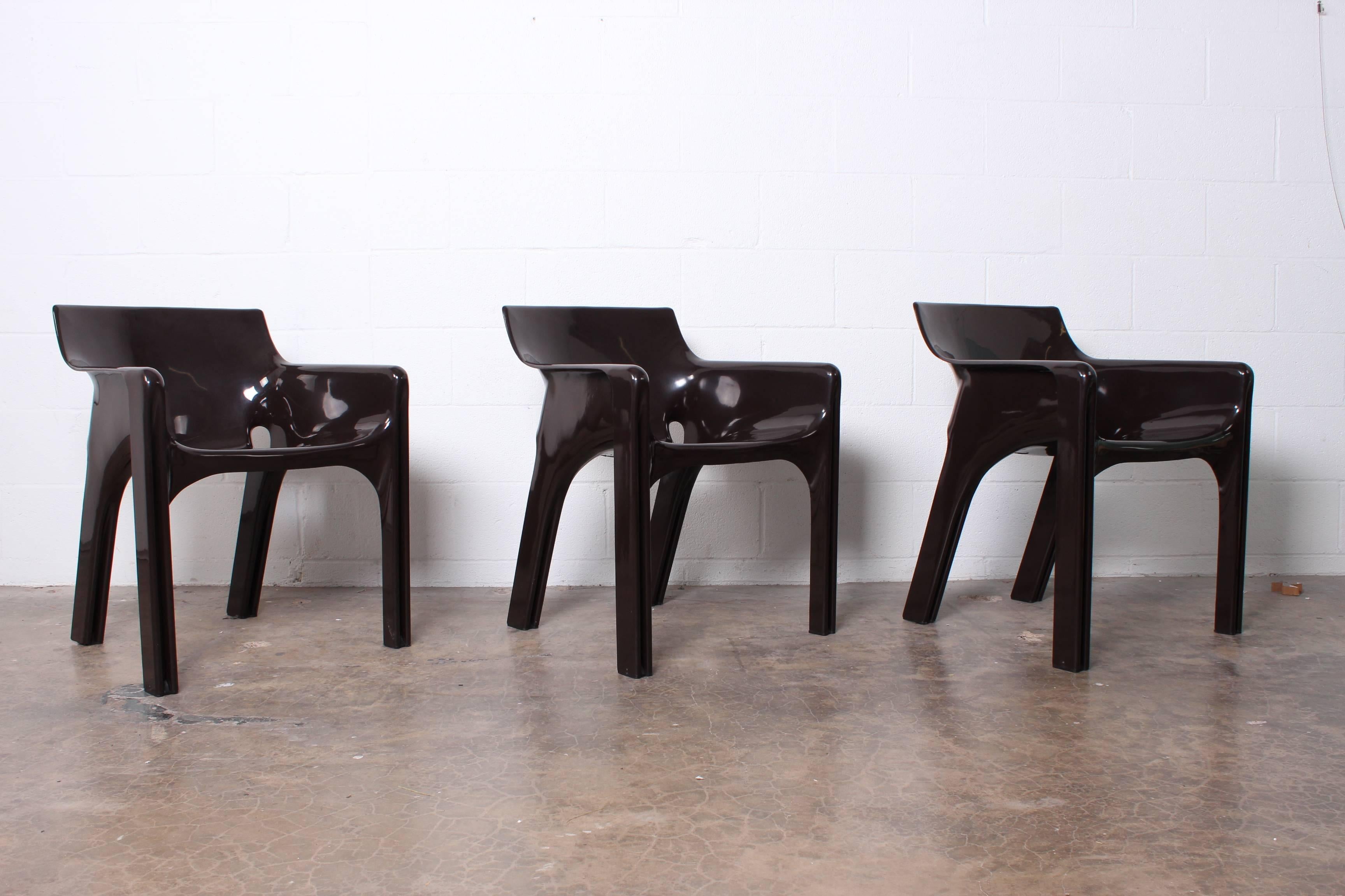 Set of Six Gaudi Dining Chairs by Vico Magistretti 4