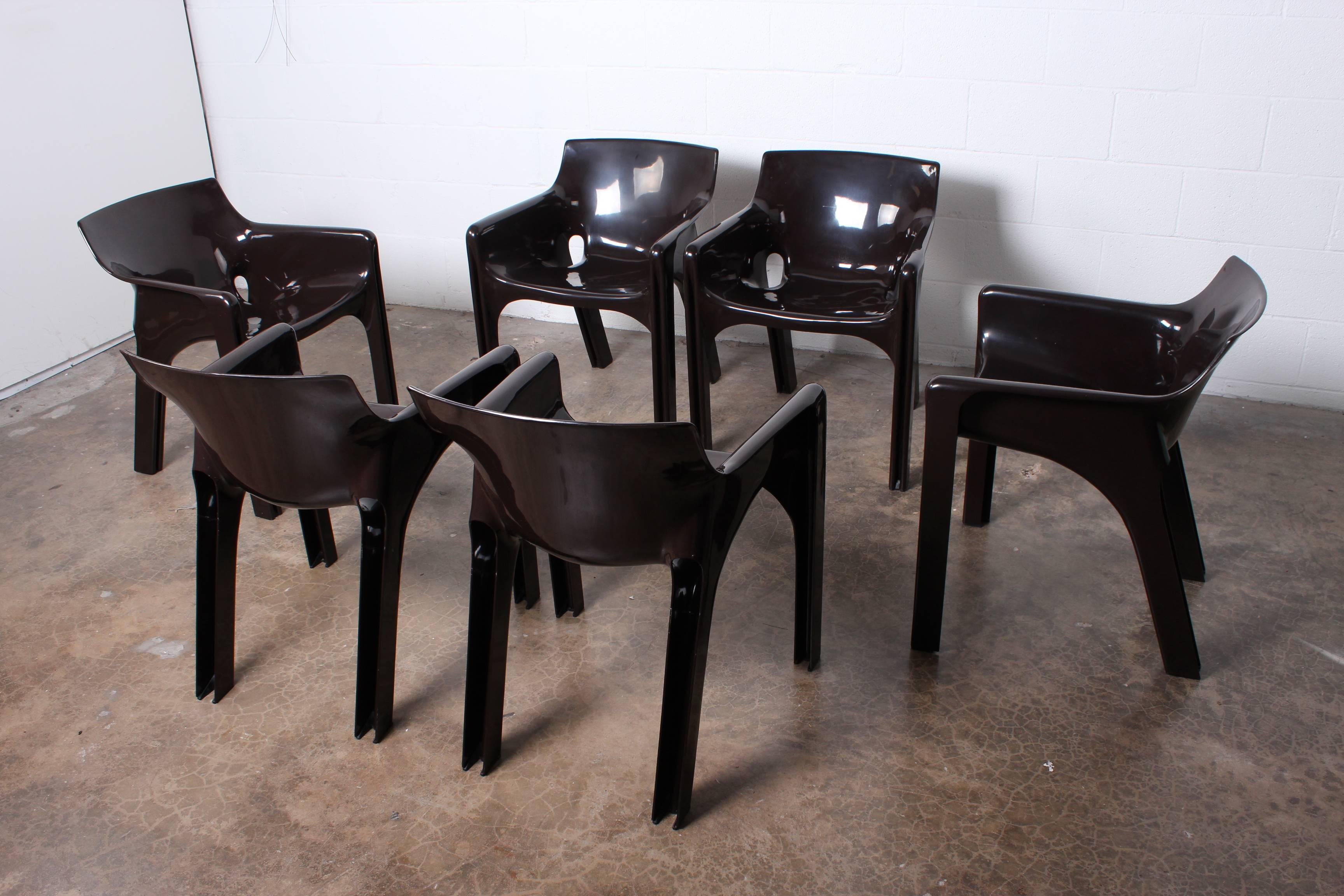 Set of Six Gaudi Dining Chairs by Vico Magistretti 6