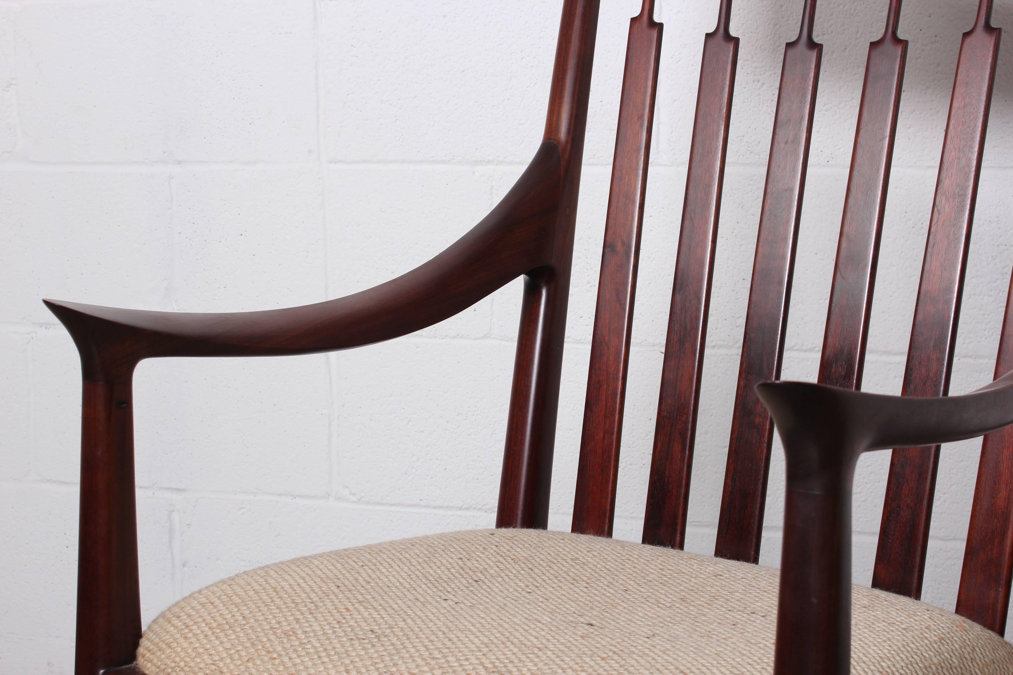 Walnut Craft Armchair by John Nyquist For Sale 3