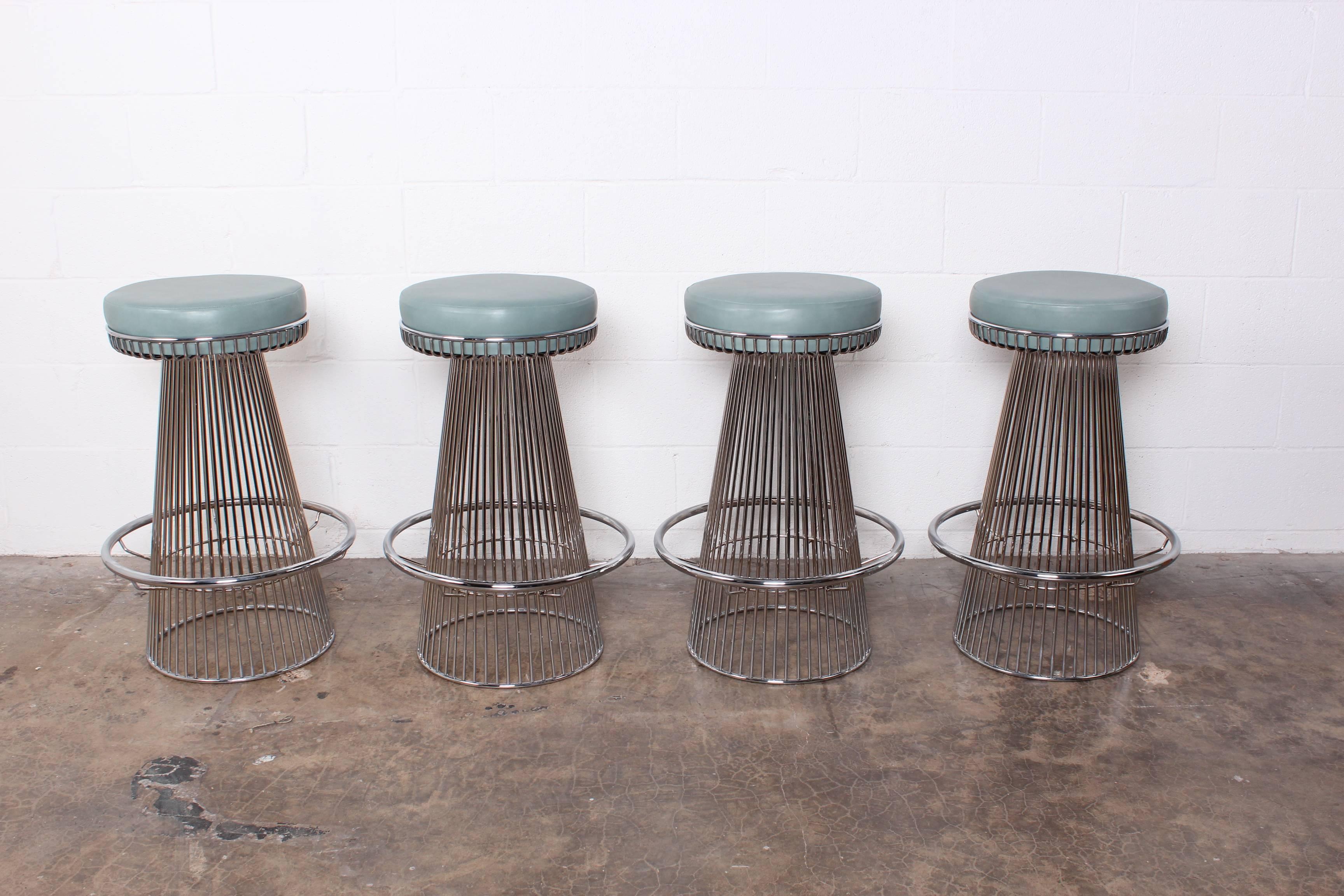 Mid-20th Century Set of Four Chrome Barstools
