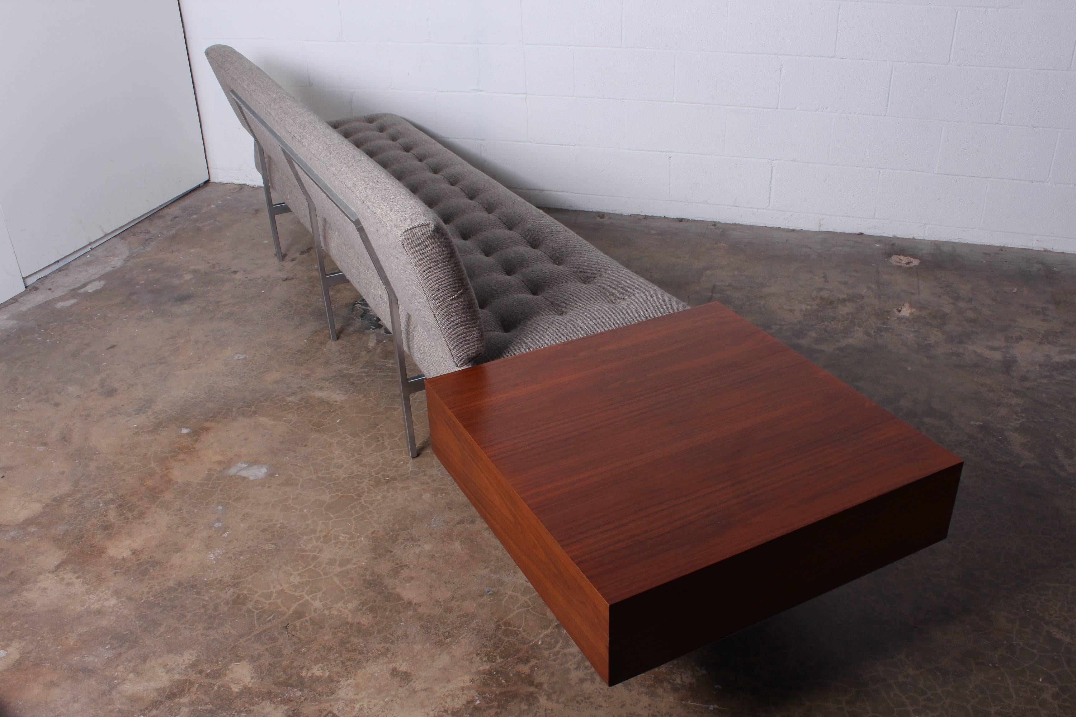 Mid-20th Century Florence Knoll Sofa with Attached Cabinet