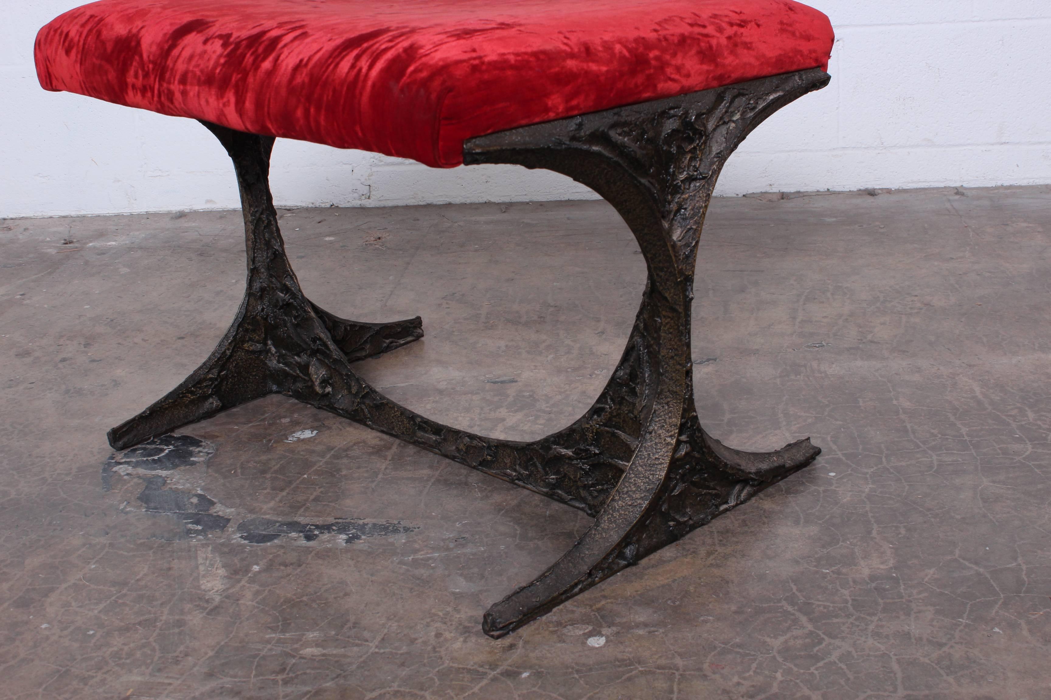 Sculpted Bronze Bench by Paul Evans 3