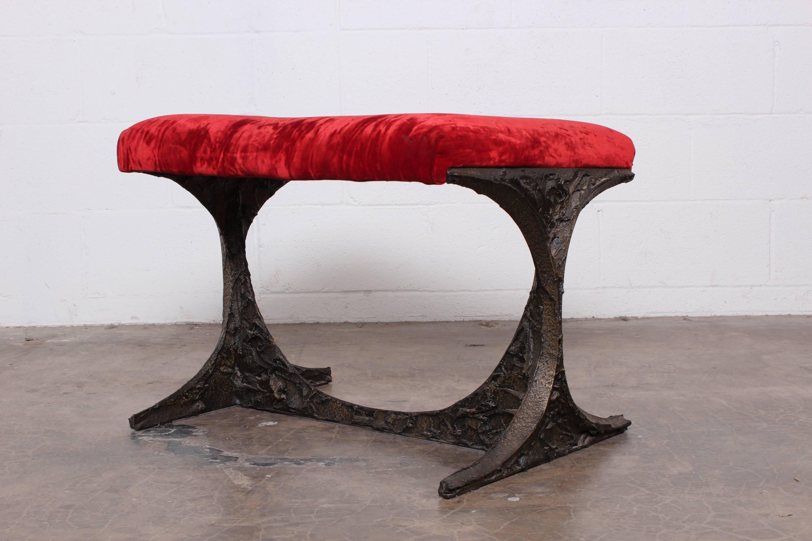 Sculpted Bronze Bench by Paul Evans 5