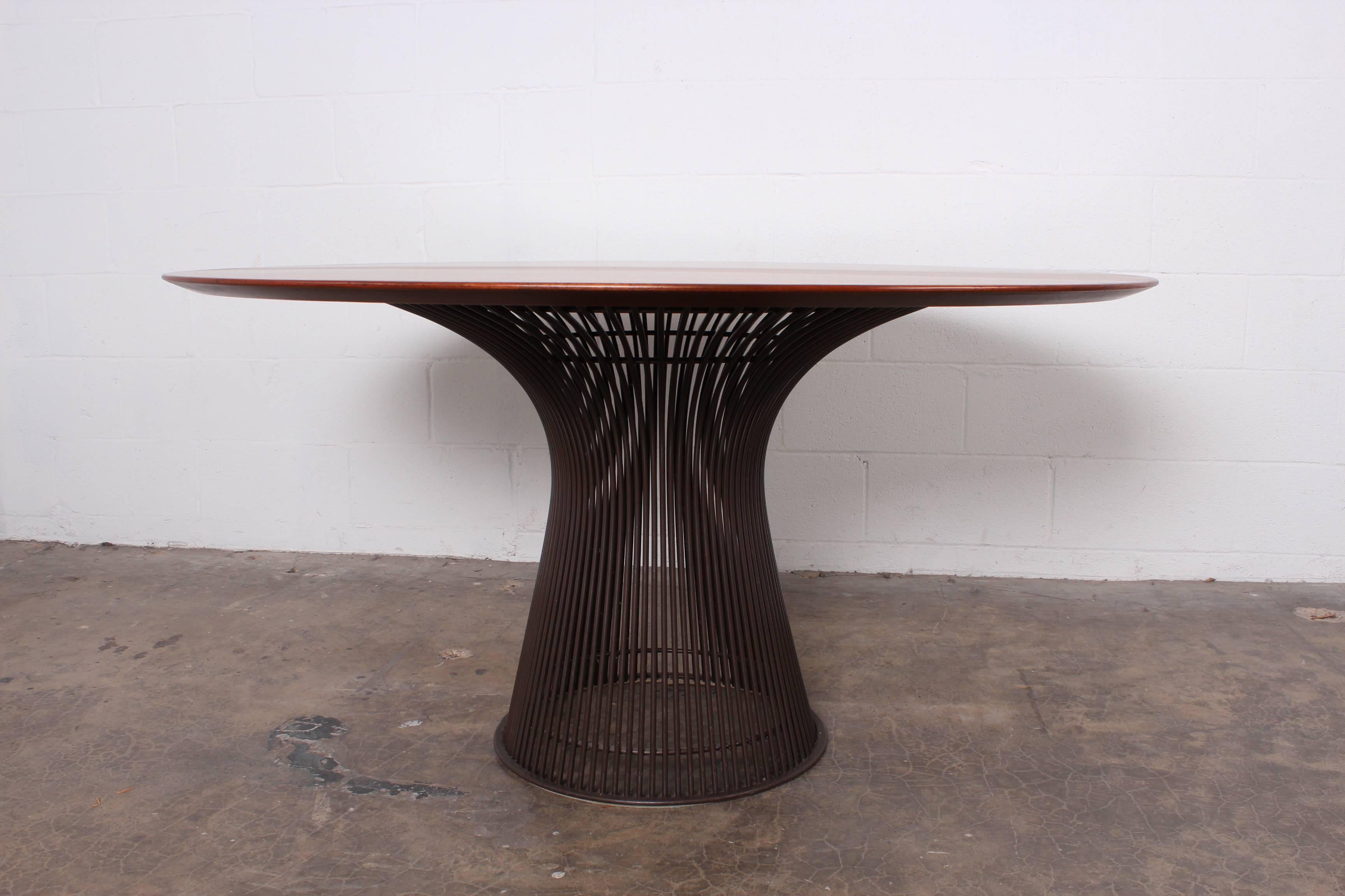 Teak and Bronze Dining Table by Warren Platner for Knoll 2