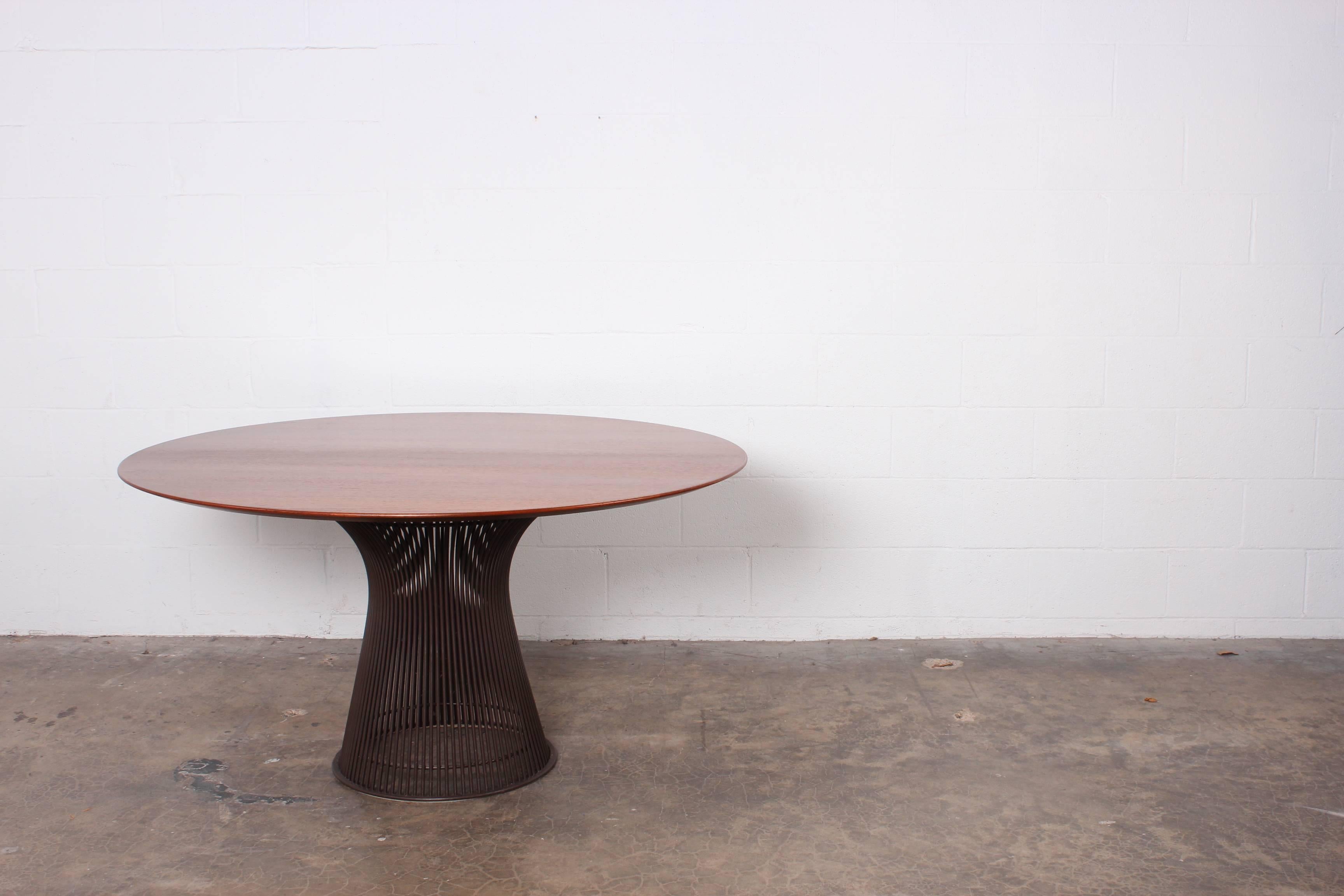 Teak and Bronze Dining Table by Warren Platner for Knoll 3