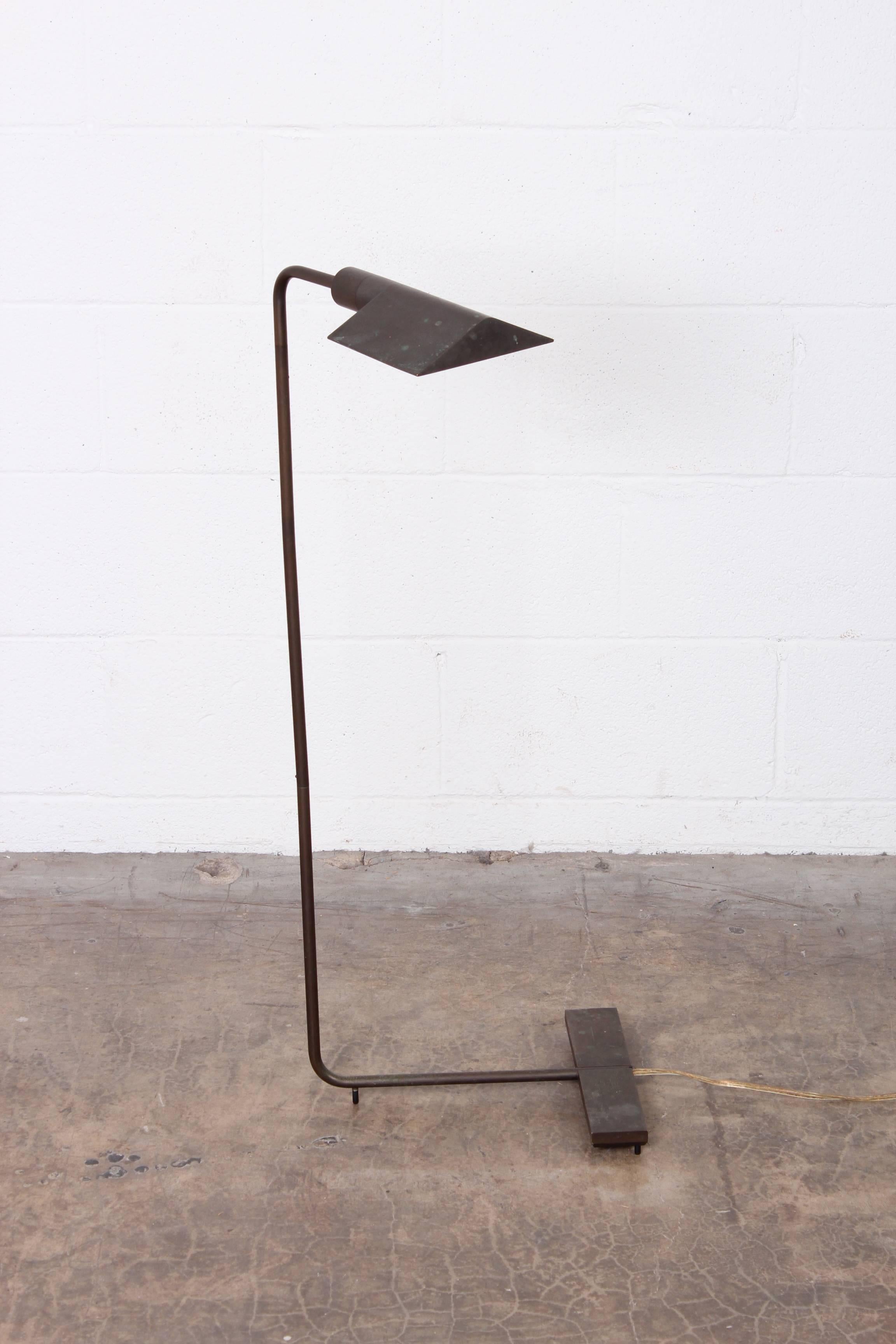 Patinated Bronze Floor Lamp by Cedric Hartman 4