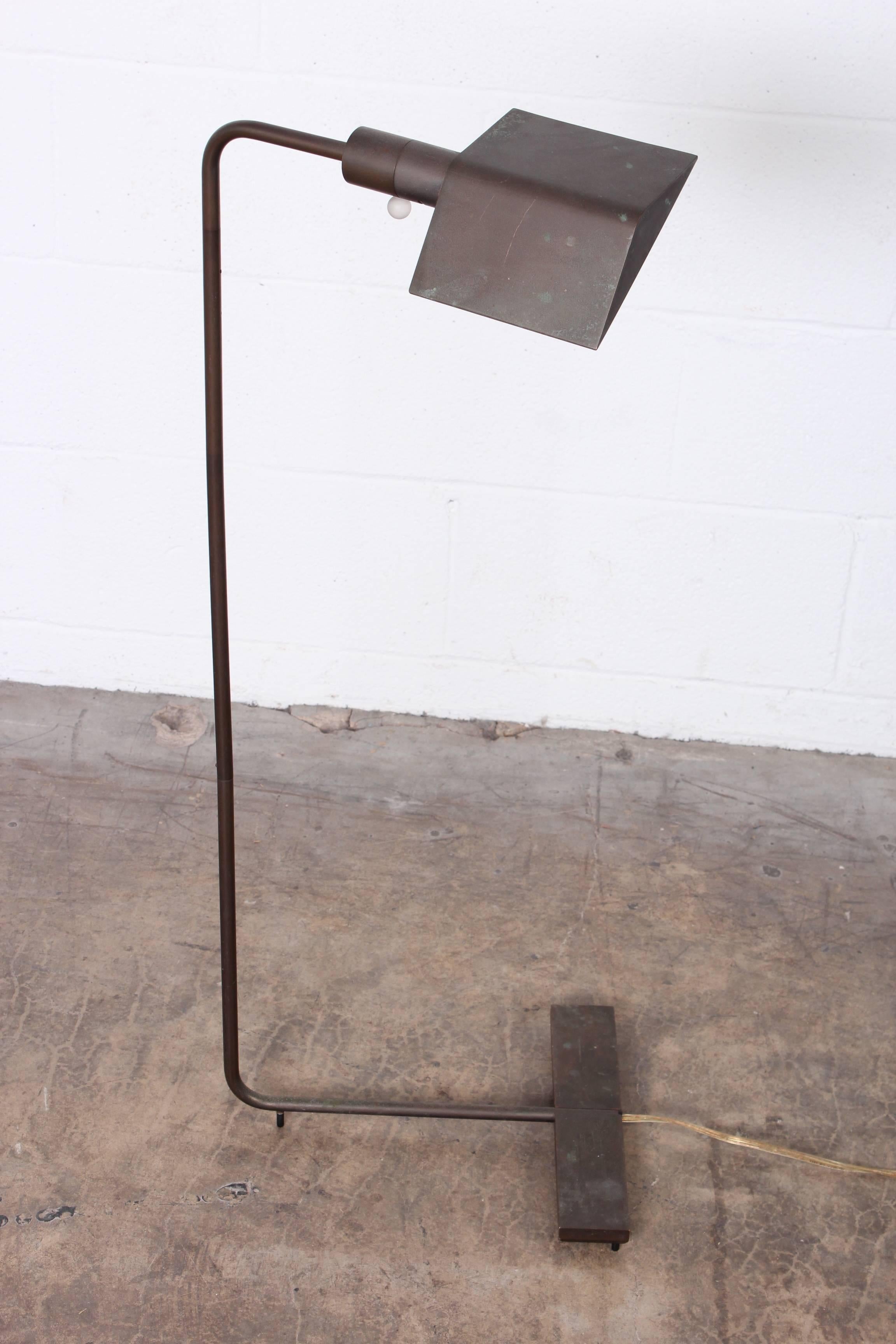 Patinated Bronze Floor Lamp by Cedric Hartman 5