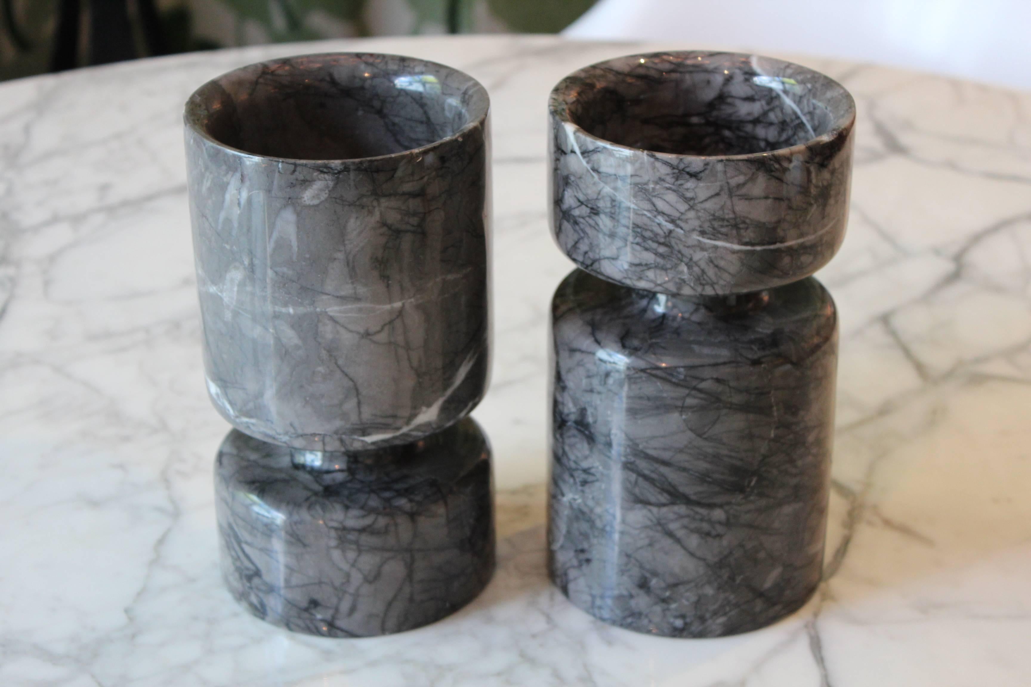grey marble vase