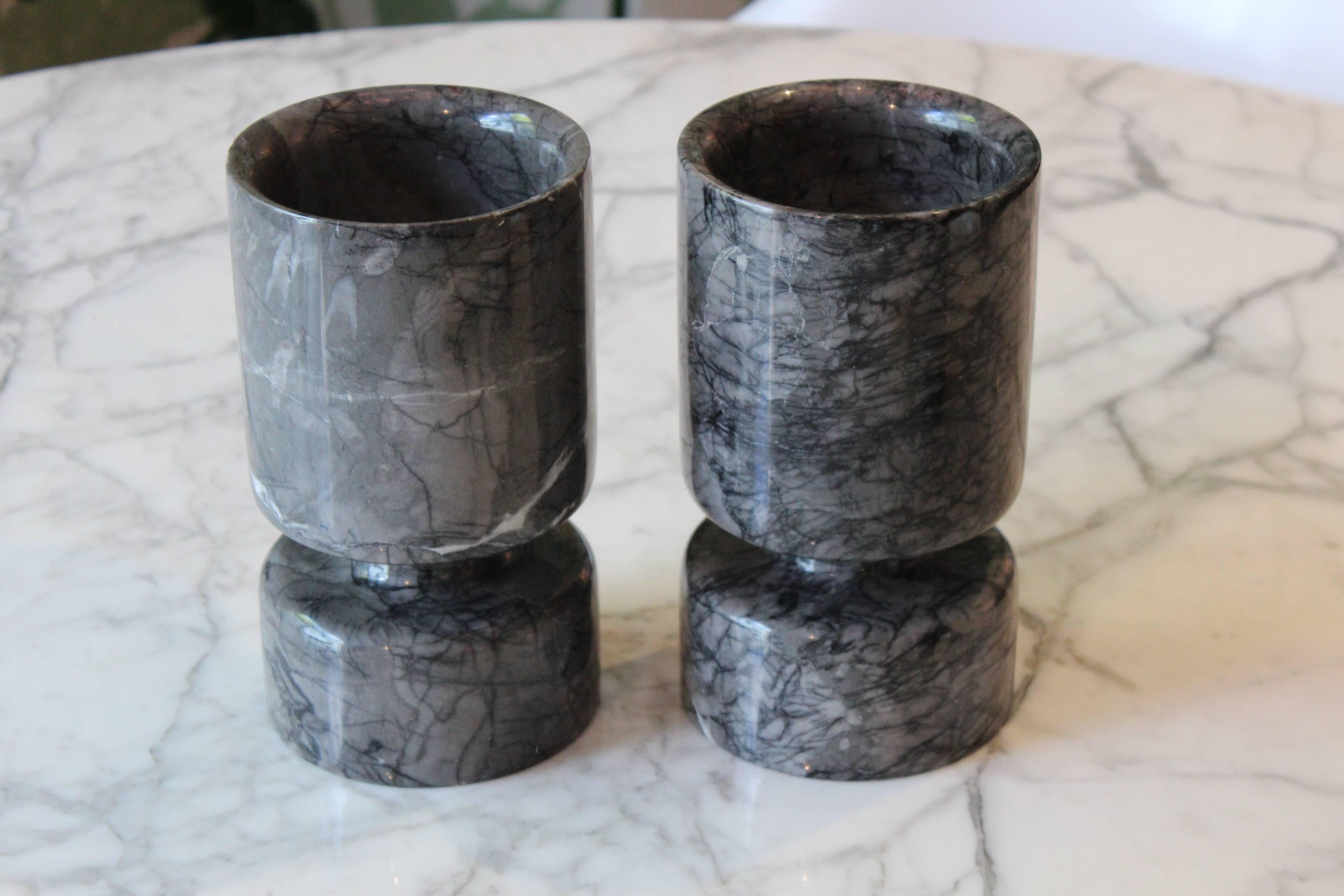 Pair of Reversible Marble Vases by Angelo Mangiarotti  3