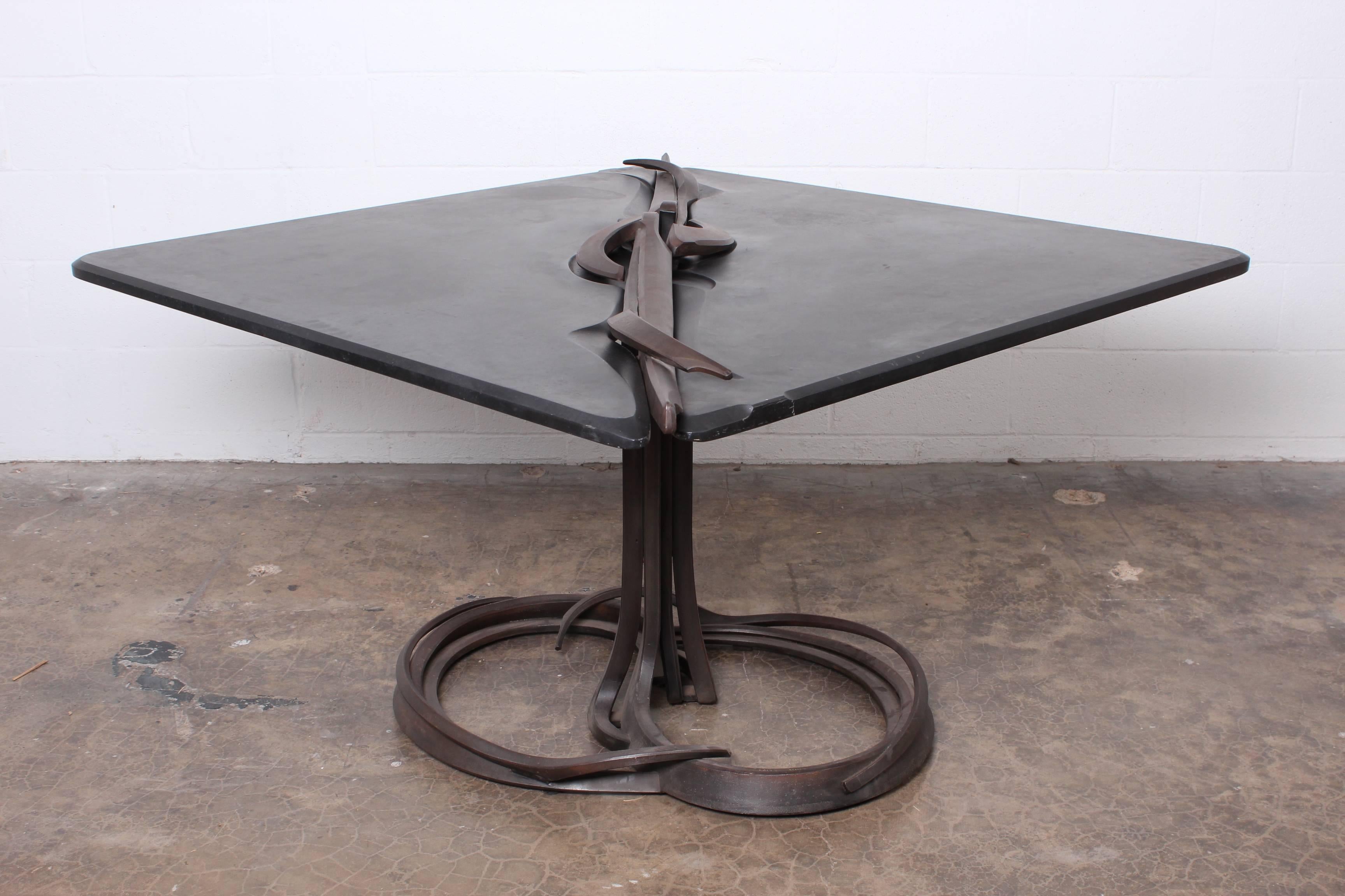 Rare Pair of Dining Tables by Albert Paley 1
