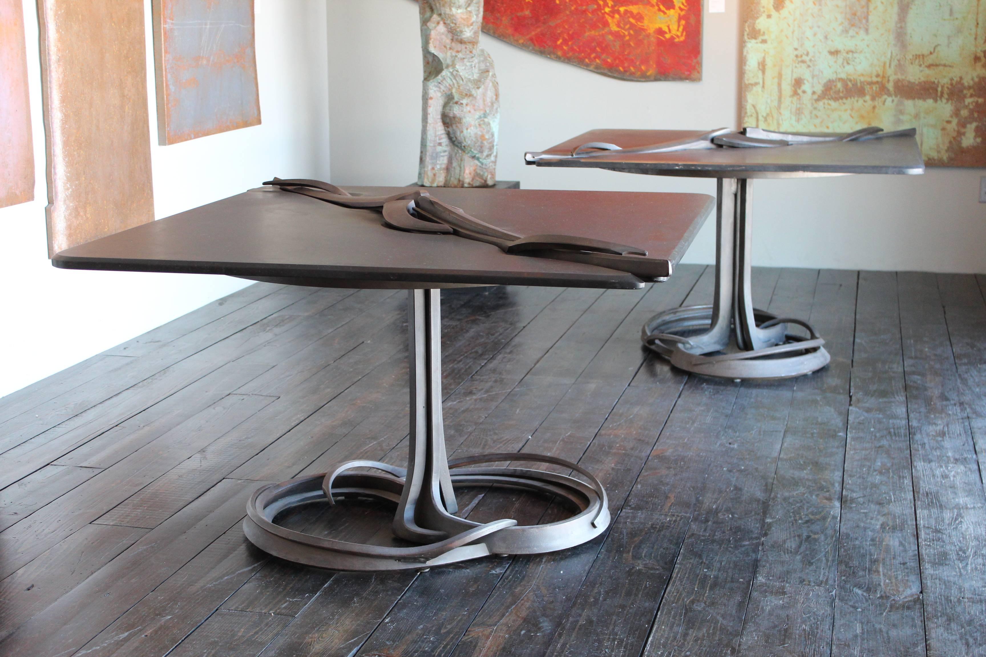 Rare Pair of Dining Tables by Albert Paley 6