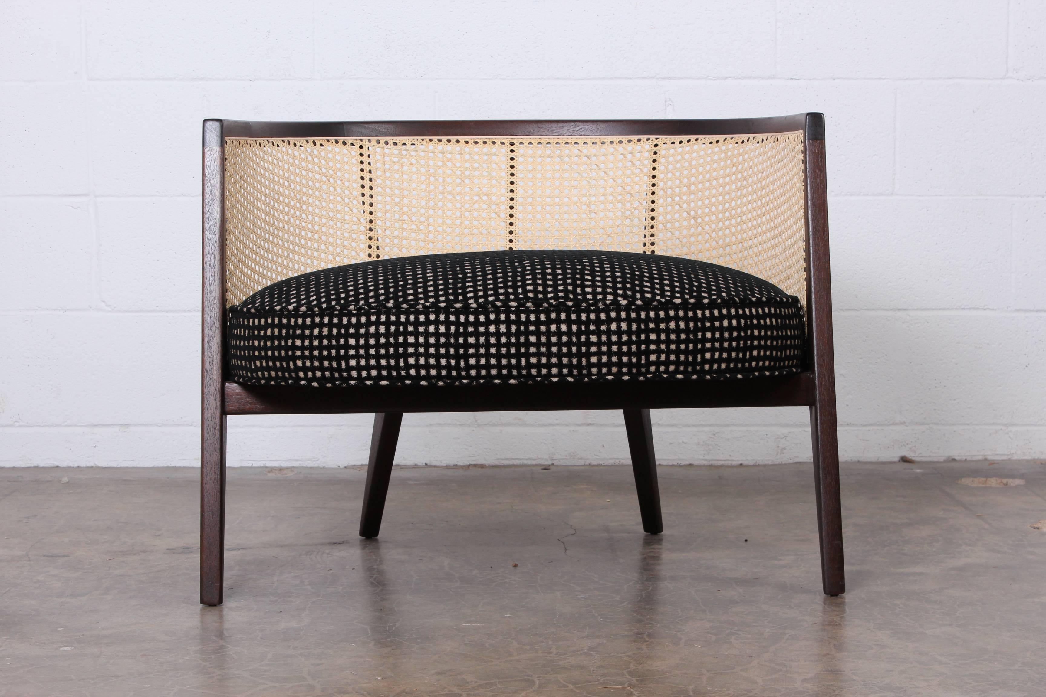Pair of Cane Back Lounge Chairs by Harvey Probber at 1stDibs