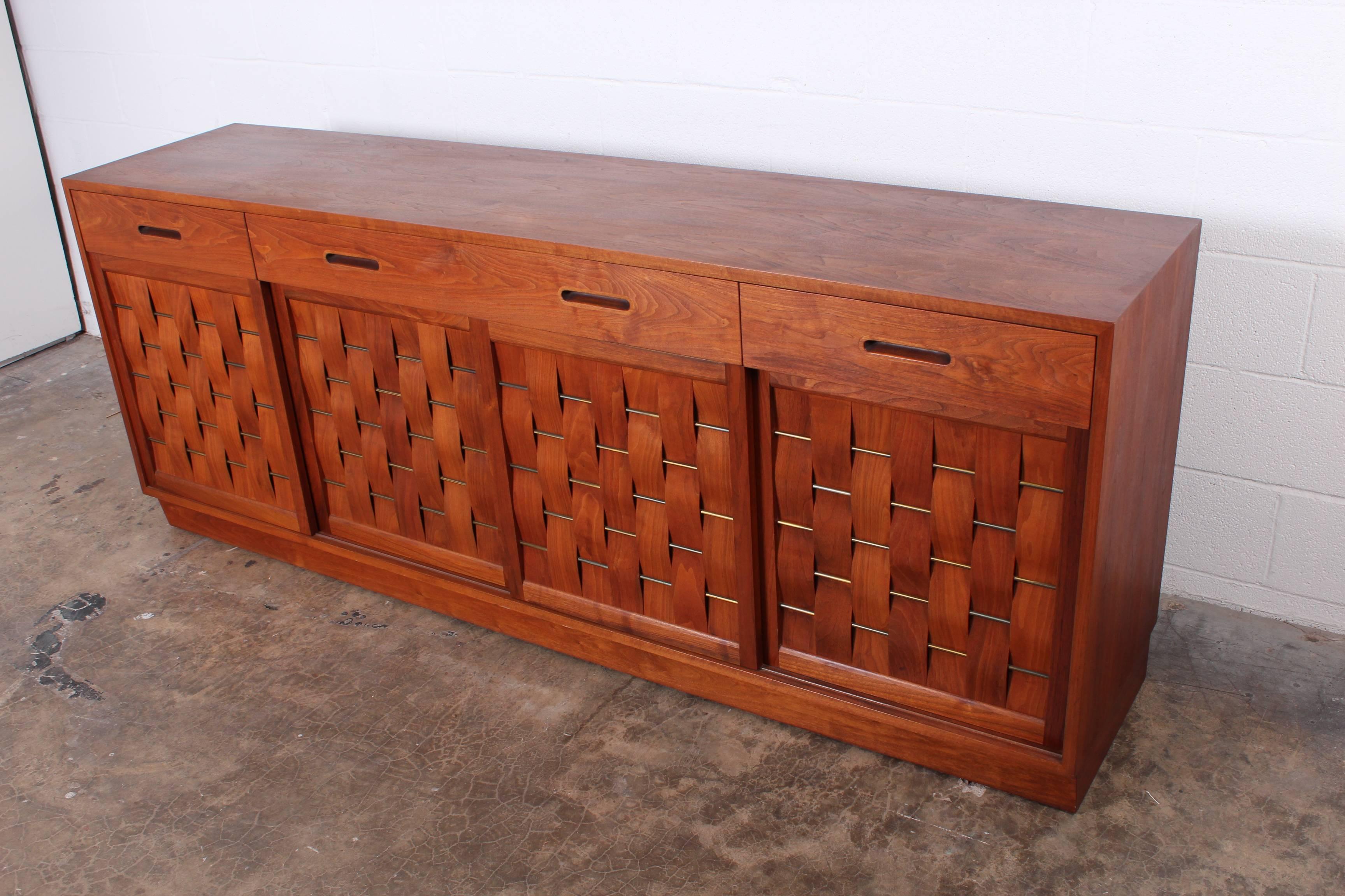 Woven Front Cabinet by Edward Wormley for Dunbar 4