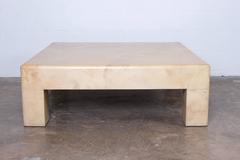 Goatskin Covered Coffee Table by Karl Springer
