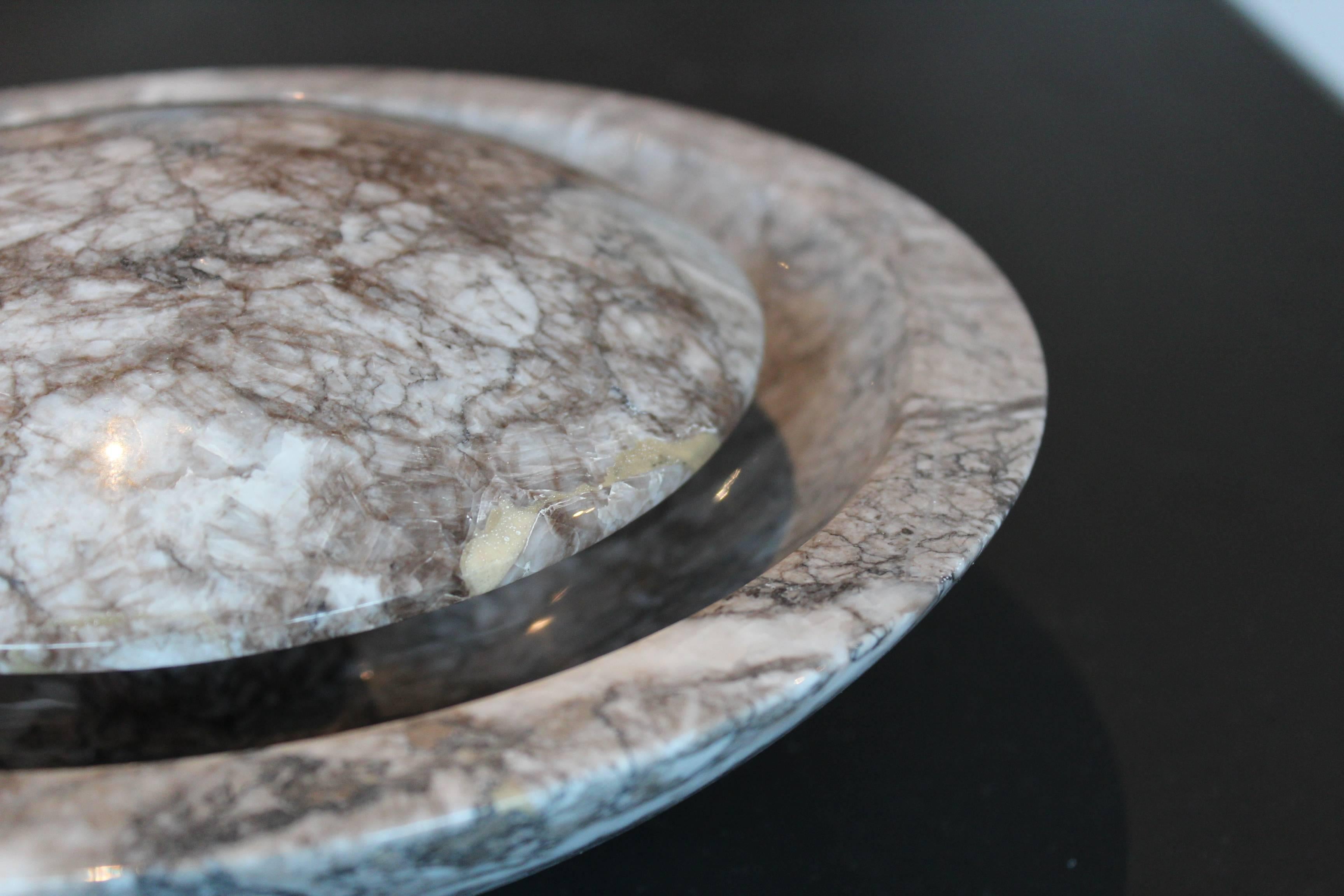 A marble bowl designed by Sergio Asti for Knoll.