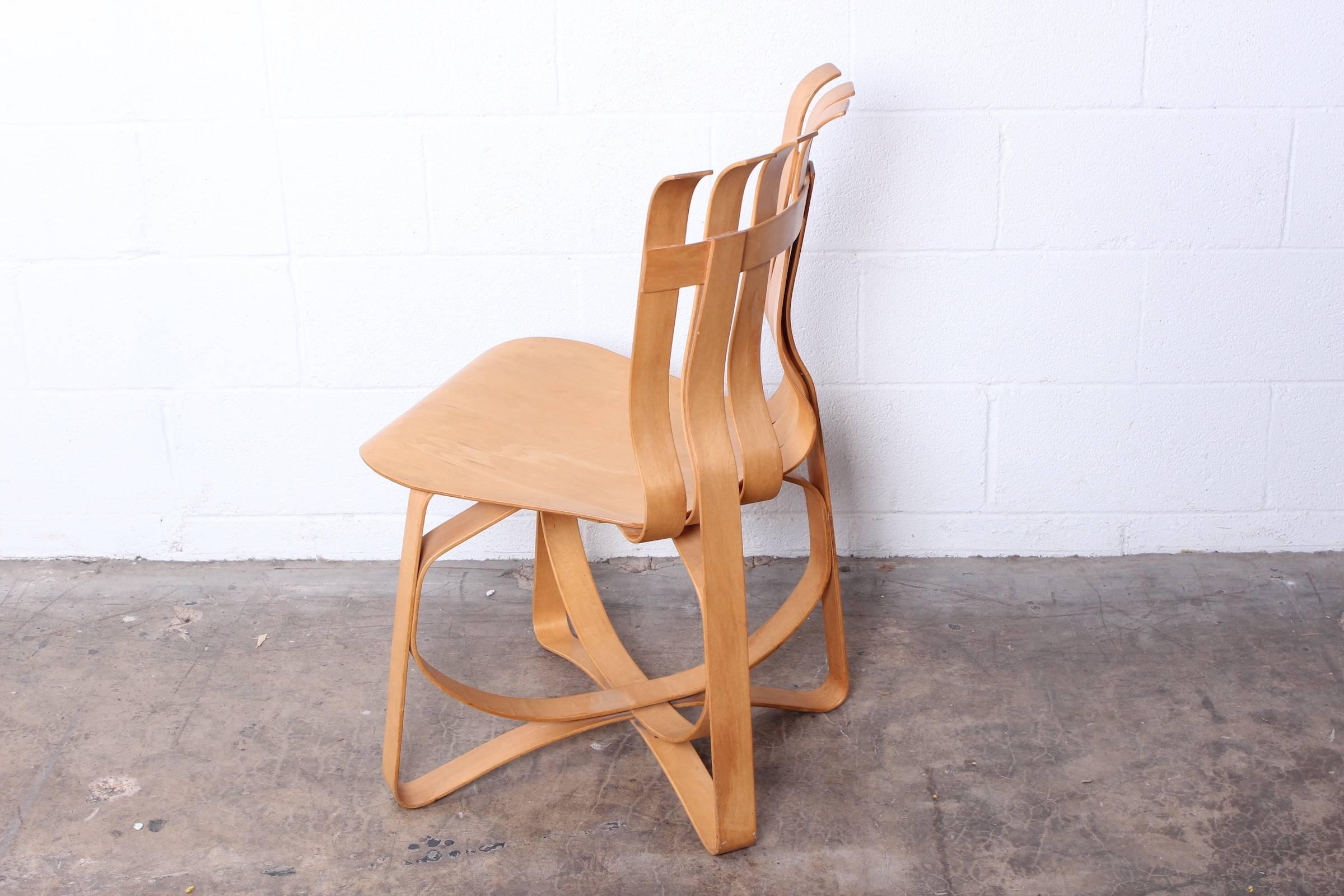 Cross Check Side / Desk Chair by Frank Gehry In Good Condition In Dallas, TX