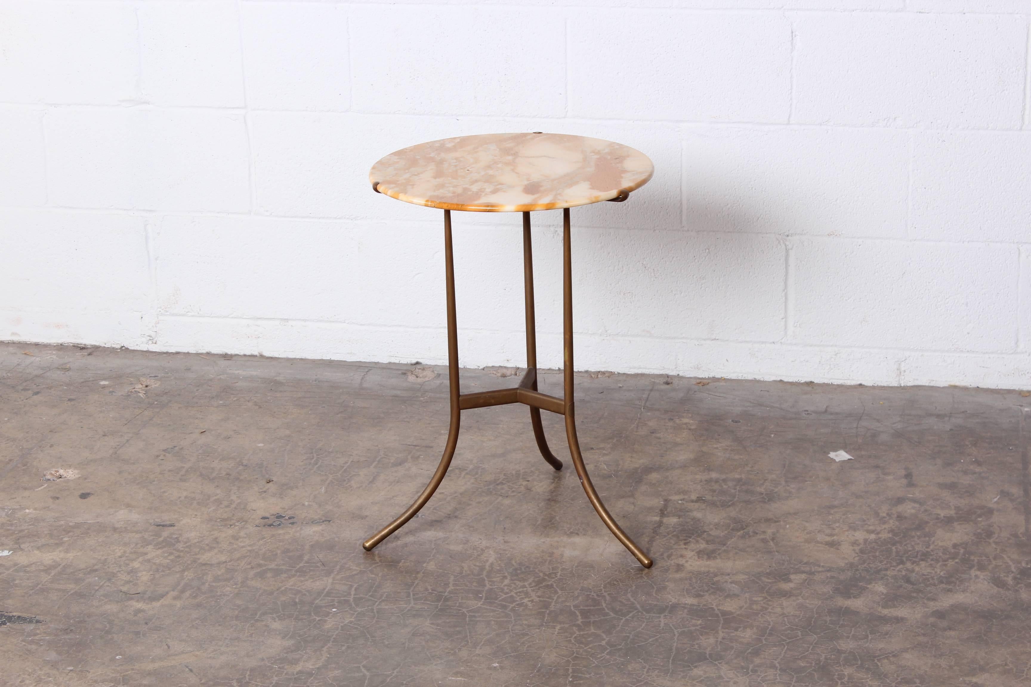 Bronze and Marble Side Table by Cedric Hartman 1