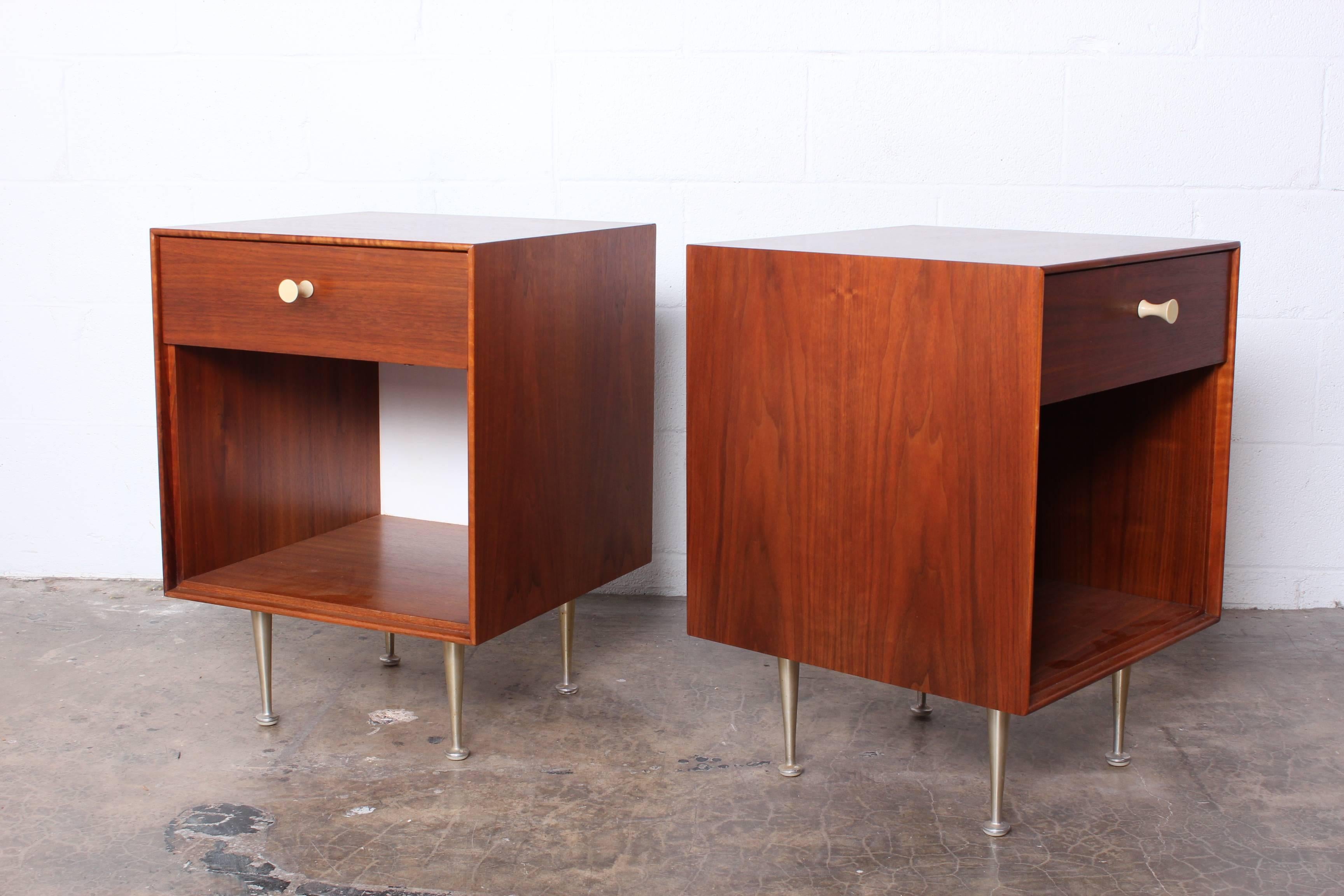 Pair of Thin Edge Nightstands by George Nelson In Excellent Condition In Dallas, TX