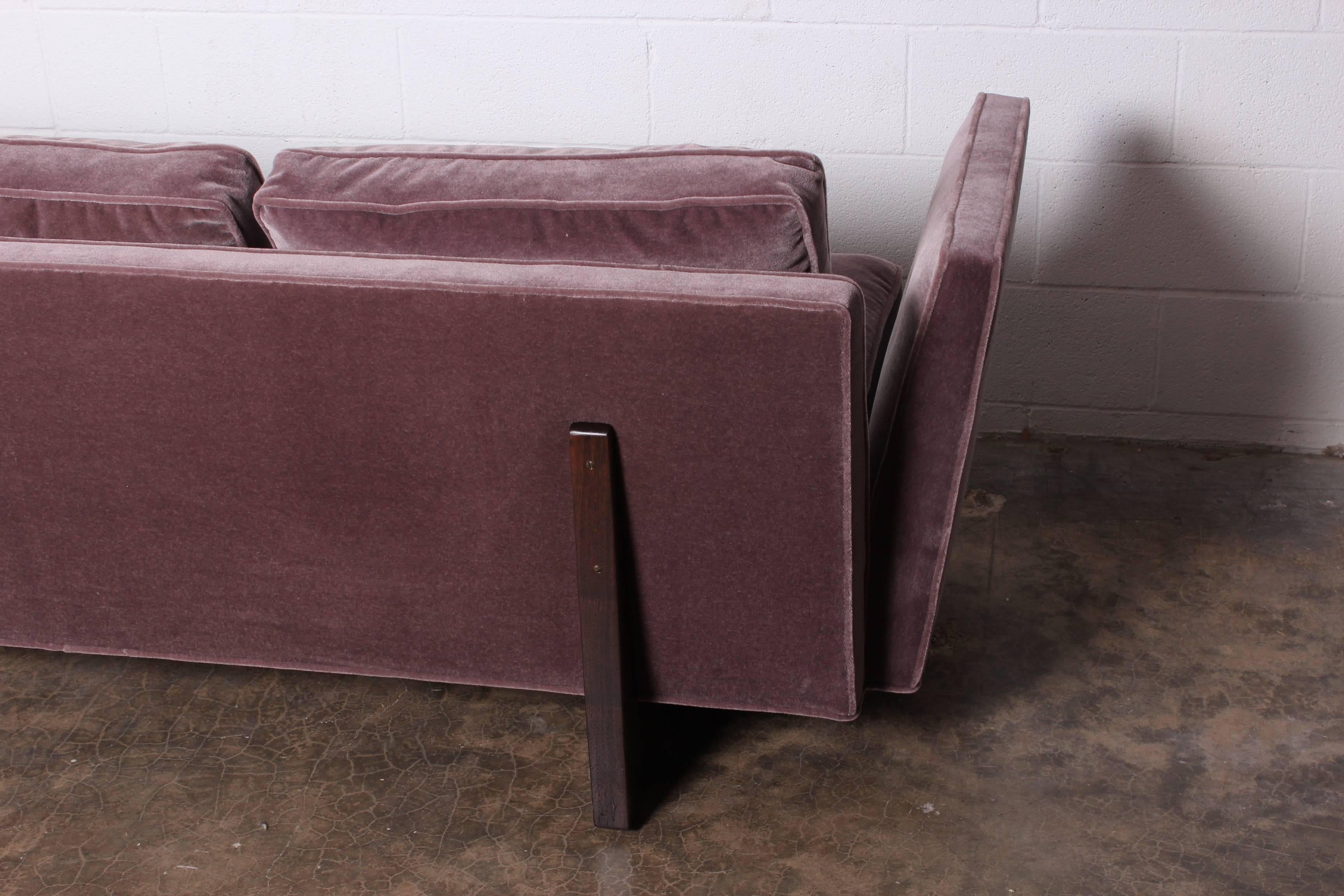 Split Arm Sofa by Edward Wormley for Dunbar In Excellent Condition In Dallas, TX