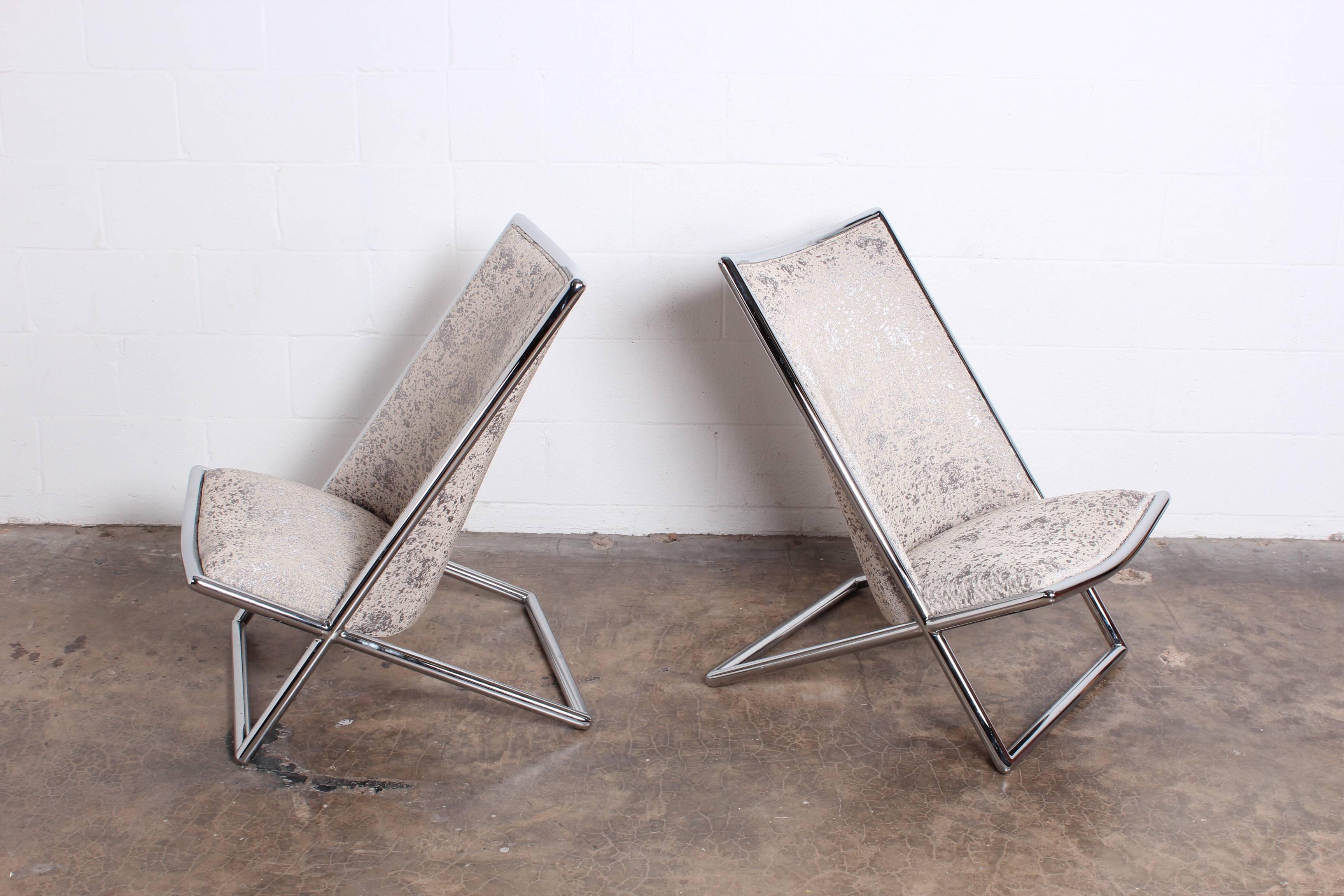 Pair of Scissor Chairs by Ward Bennett 5
