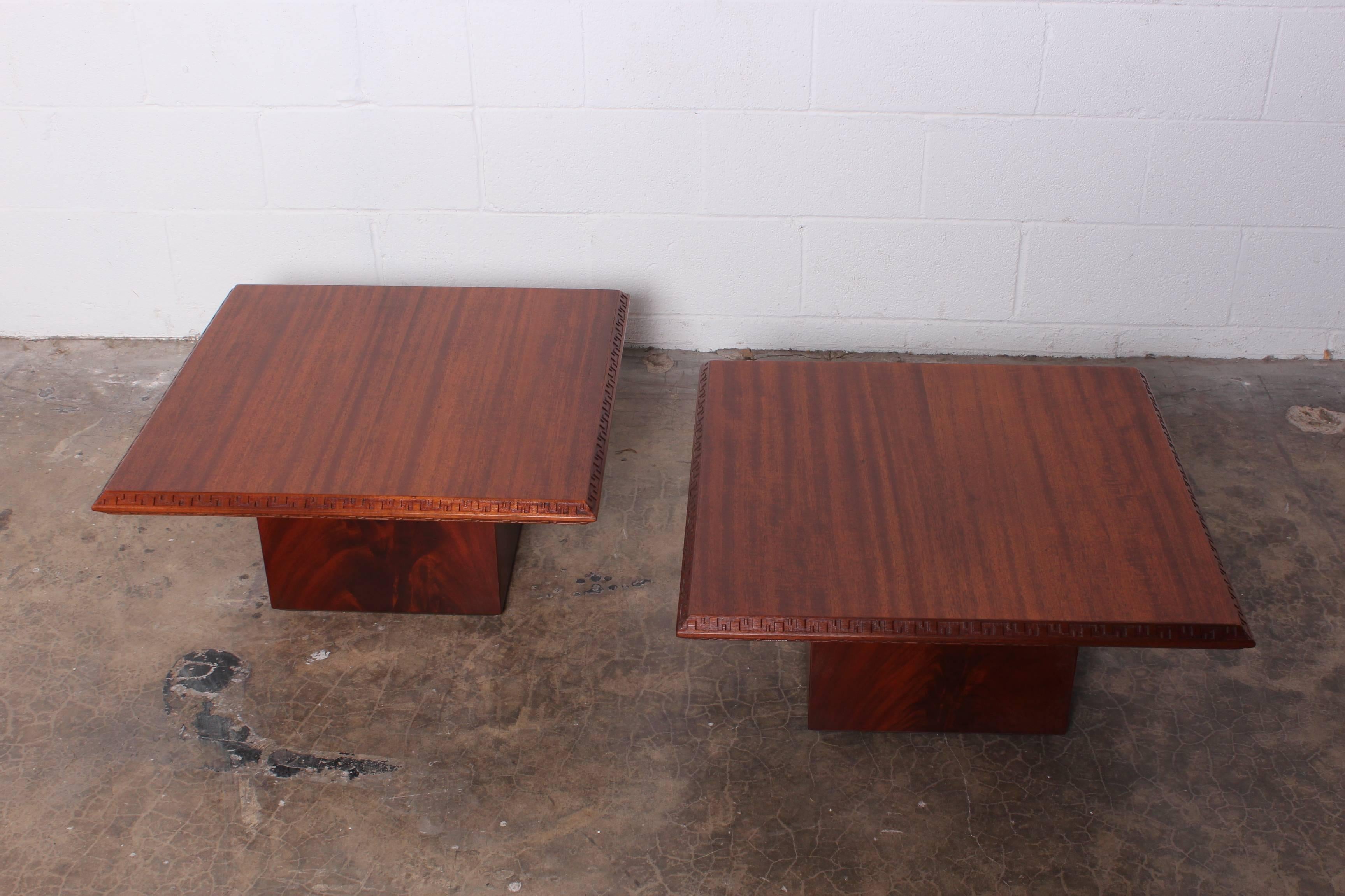 Mid-20th Century Pair of Frank Lloyd Wright Tables for Heritage Henredon