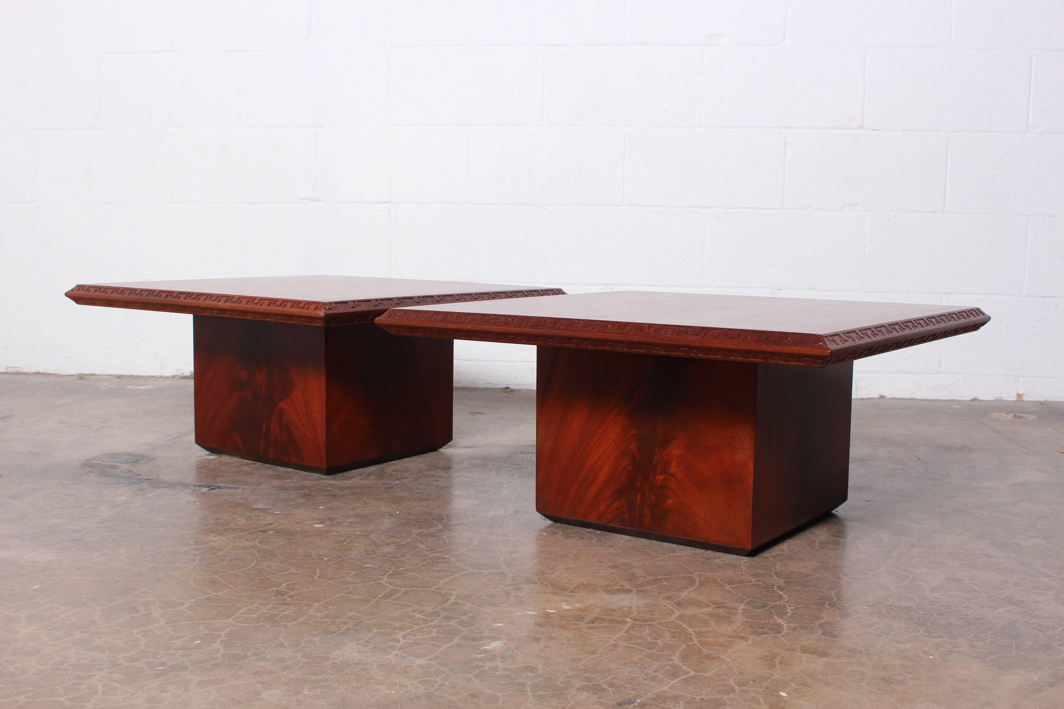 Pair of Frank Lloyd Wright Tables for Heritage Henredon 1