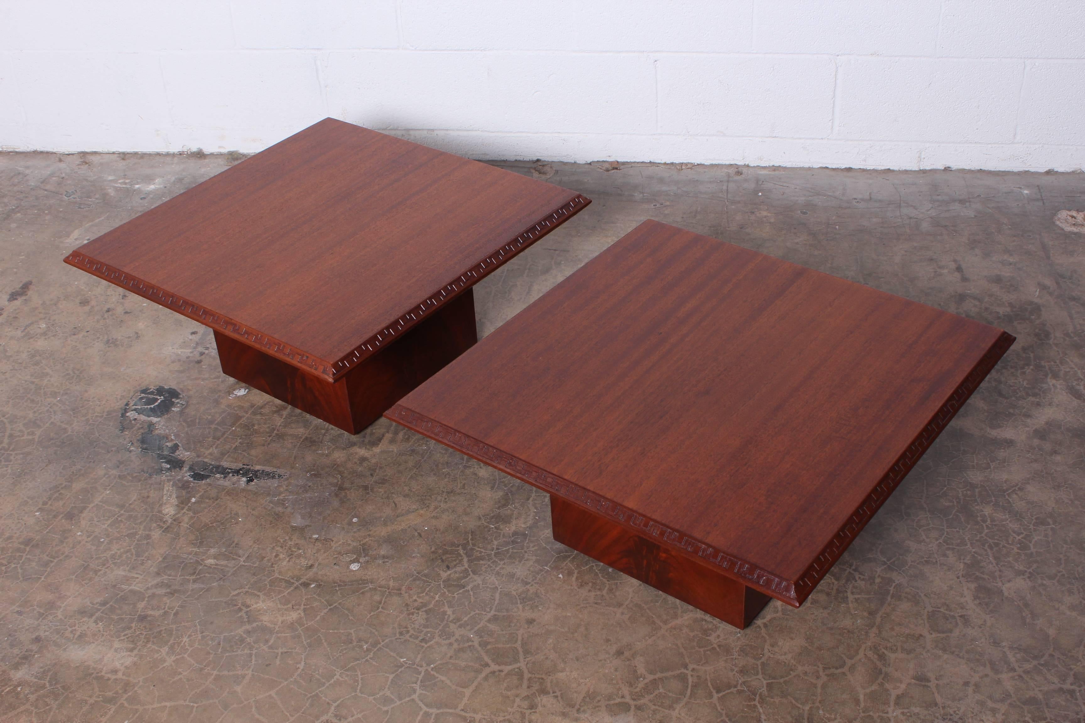 Pair of Frank Lloyd Wright Tables for Heritage Henredon 2