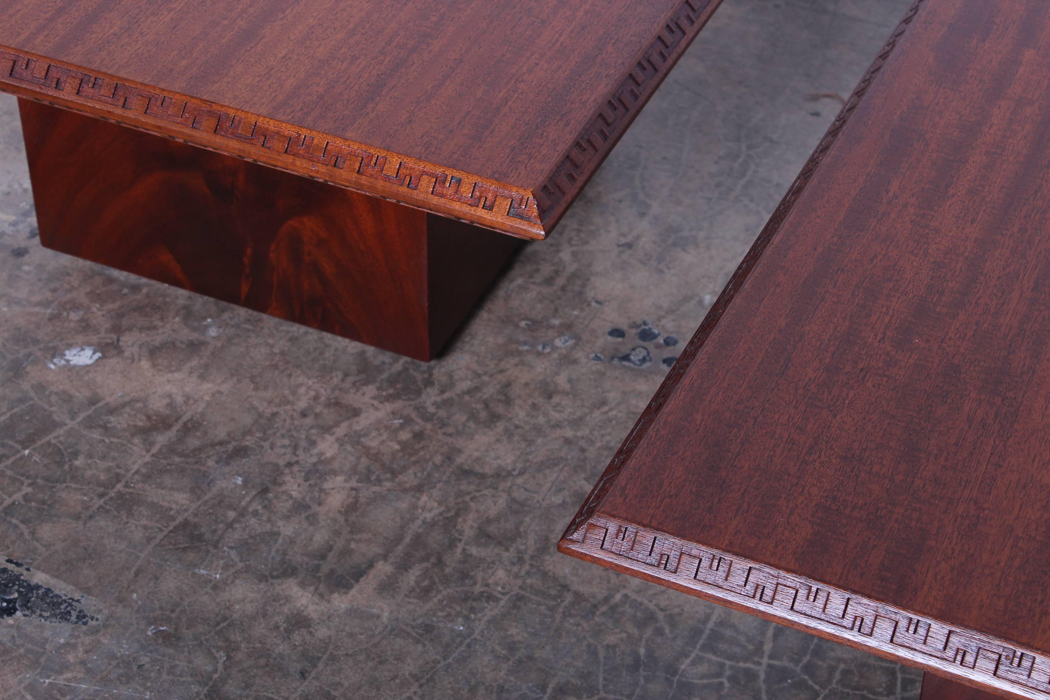 Pair of Frank Lloyd Wright Tables for Heritage Henredon 3