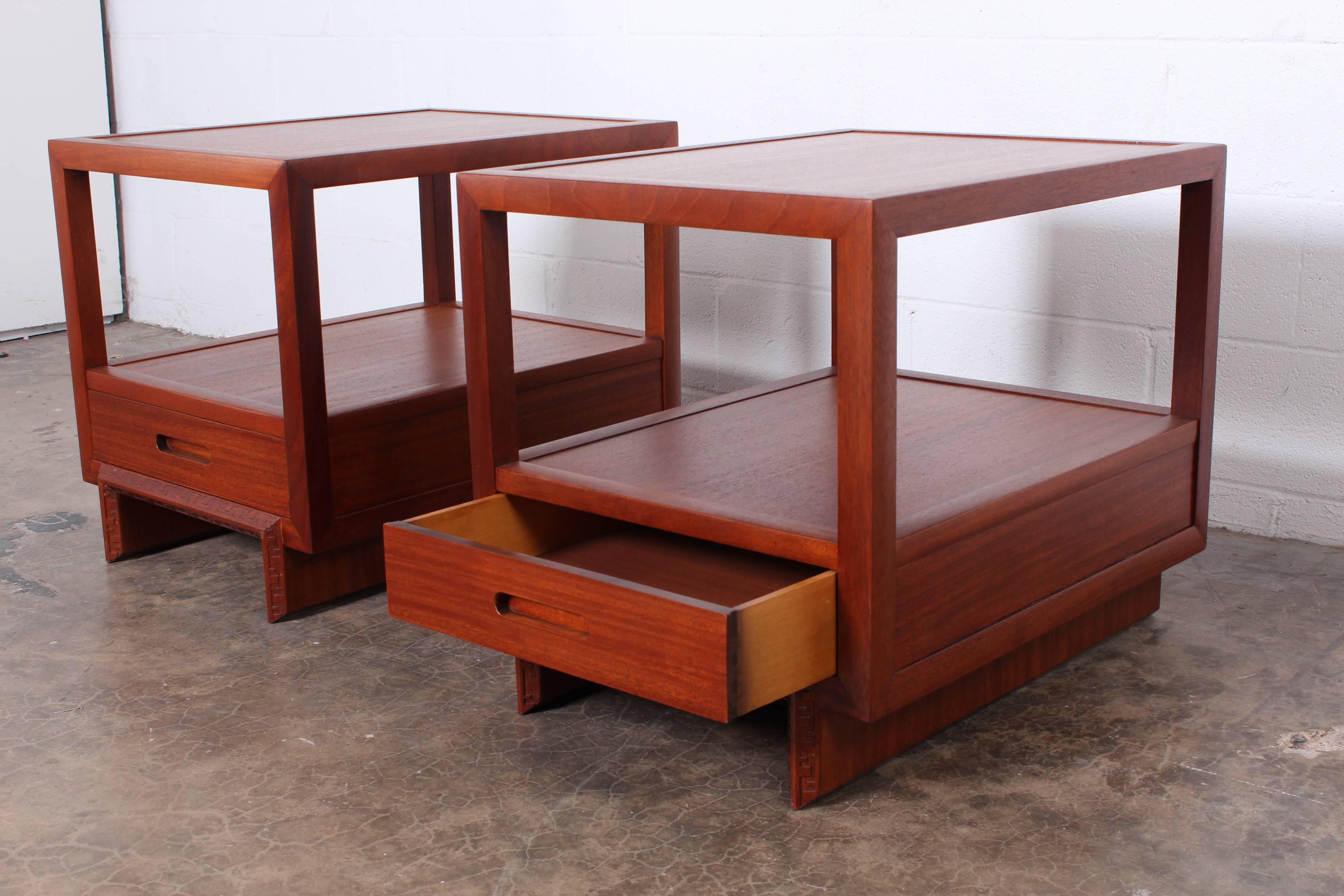 Pair of Nightstands by Frank Lloyd Wright for Henredon 3