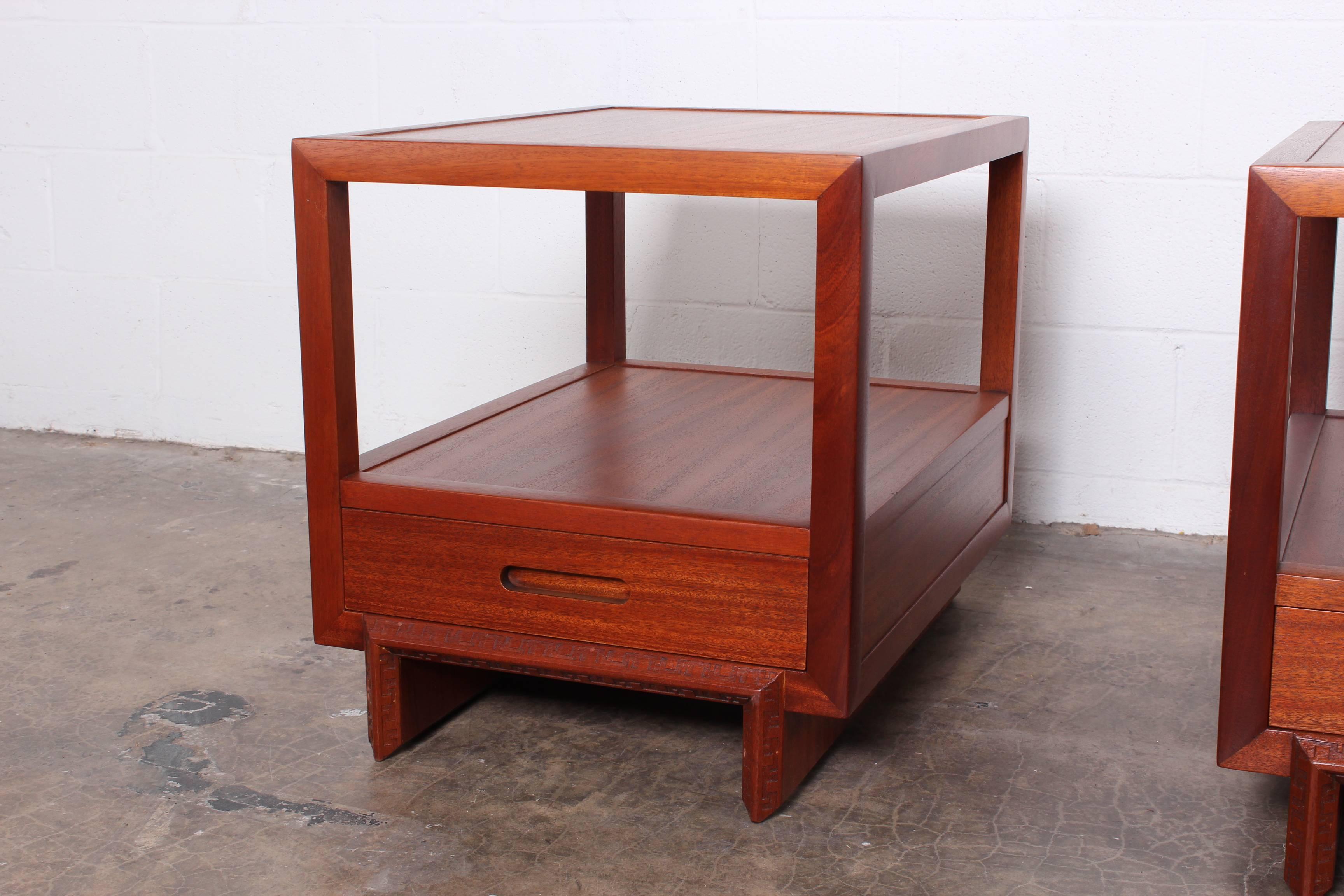 Pair of Nightstands by Frank Lloyd Wright for Henredon 4