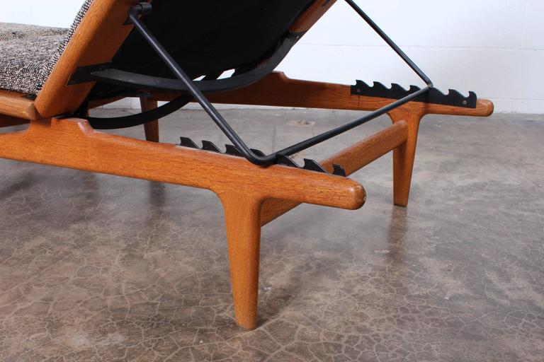 Pair of Oak Chaise Lounges by Hans Wegner For Sale at 1stDibs