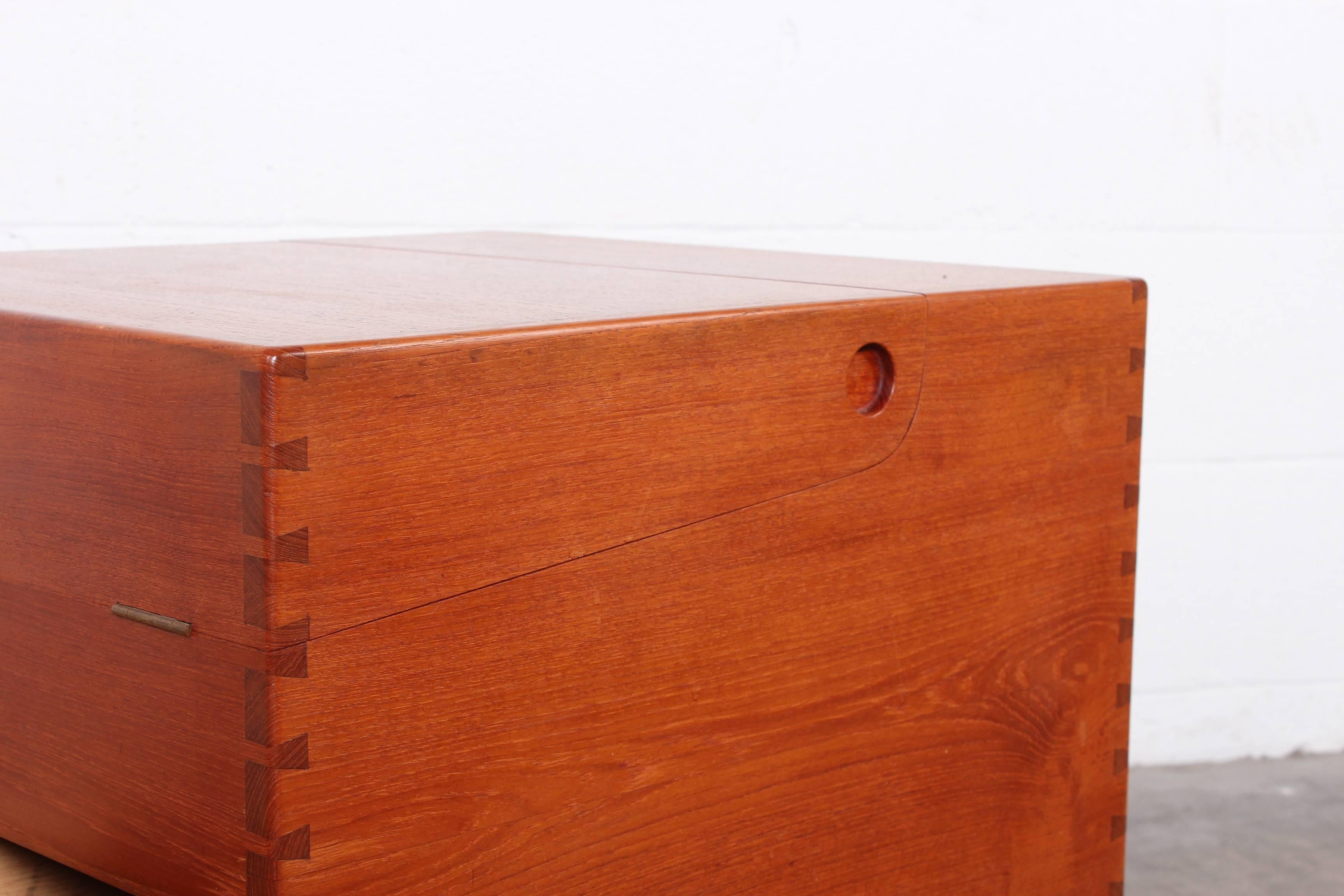 Scandinavian Modern Hans Wegner Teak Cube Bar