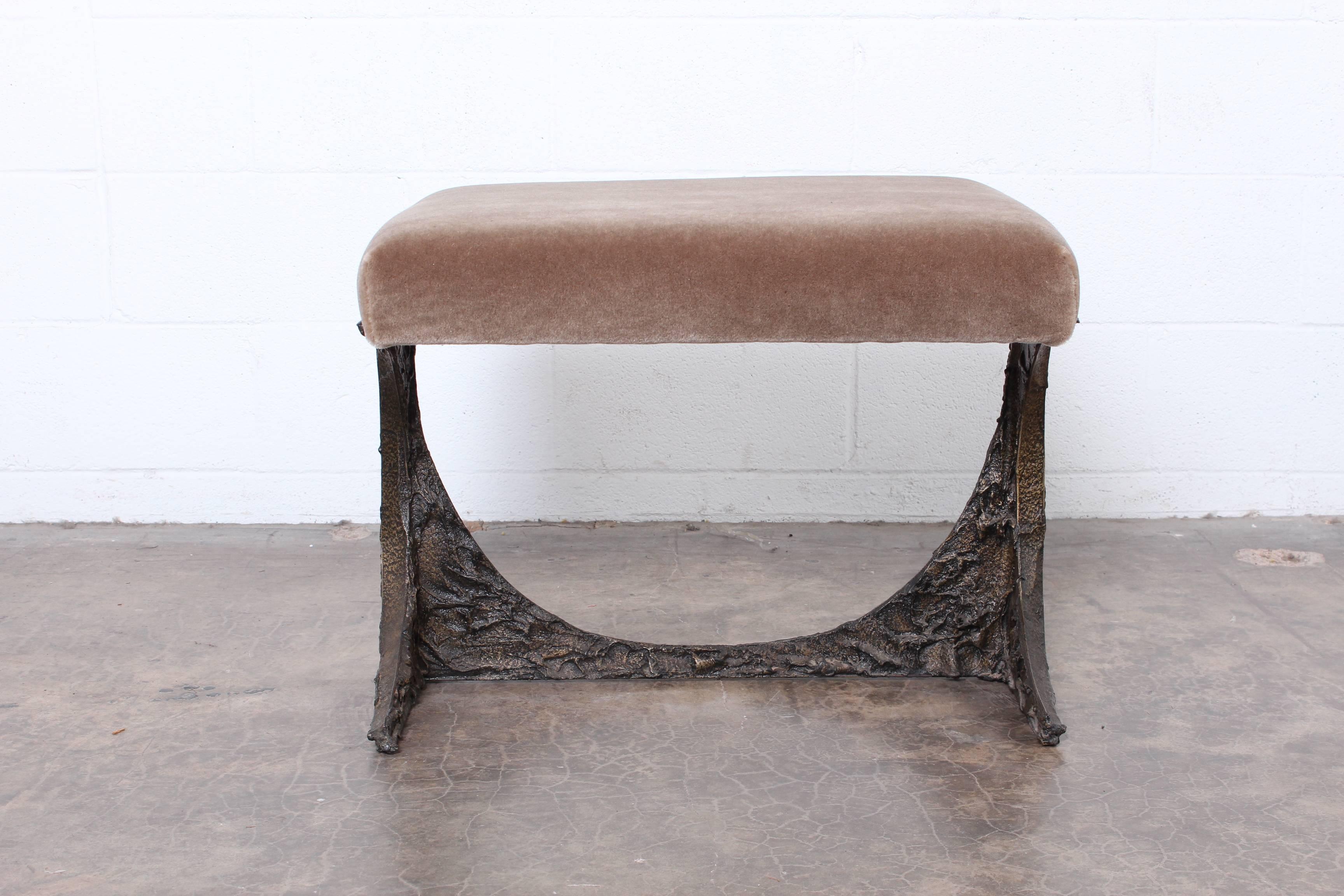 Sculpted Bronze Bench by Paul Evans 2