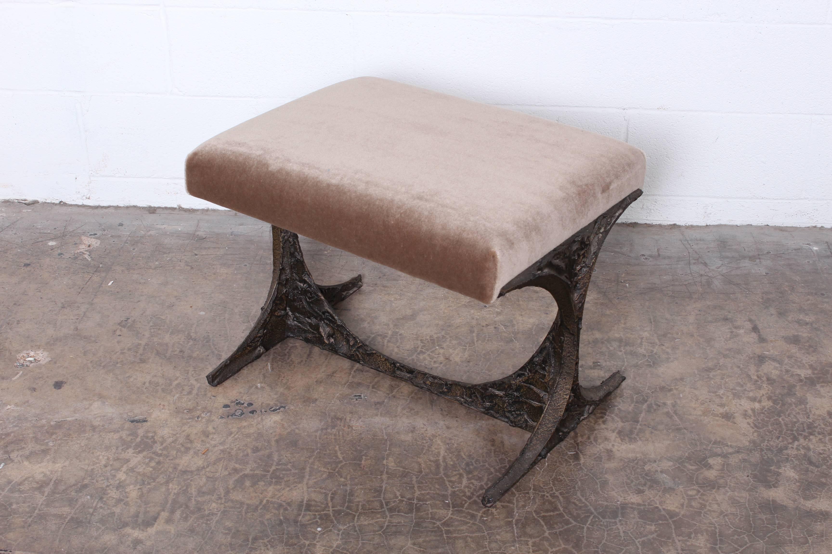 Sculpted Bronze Bench by Paul Evans 5