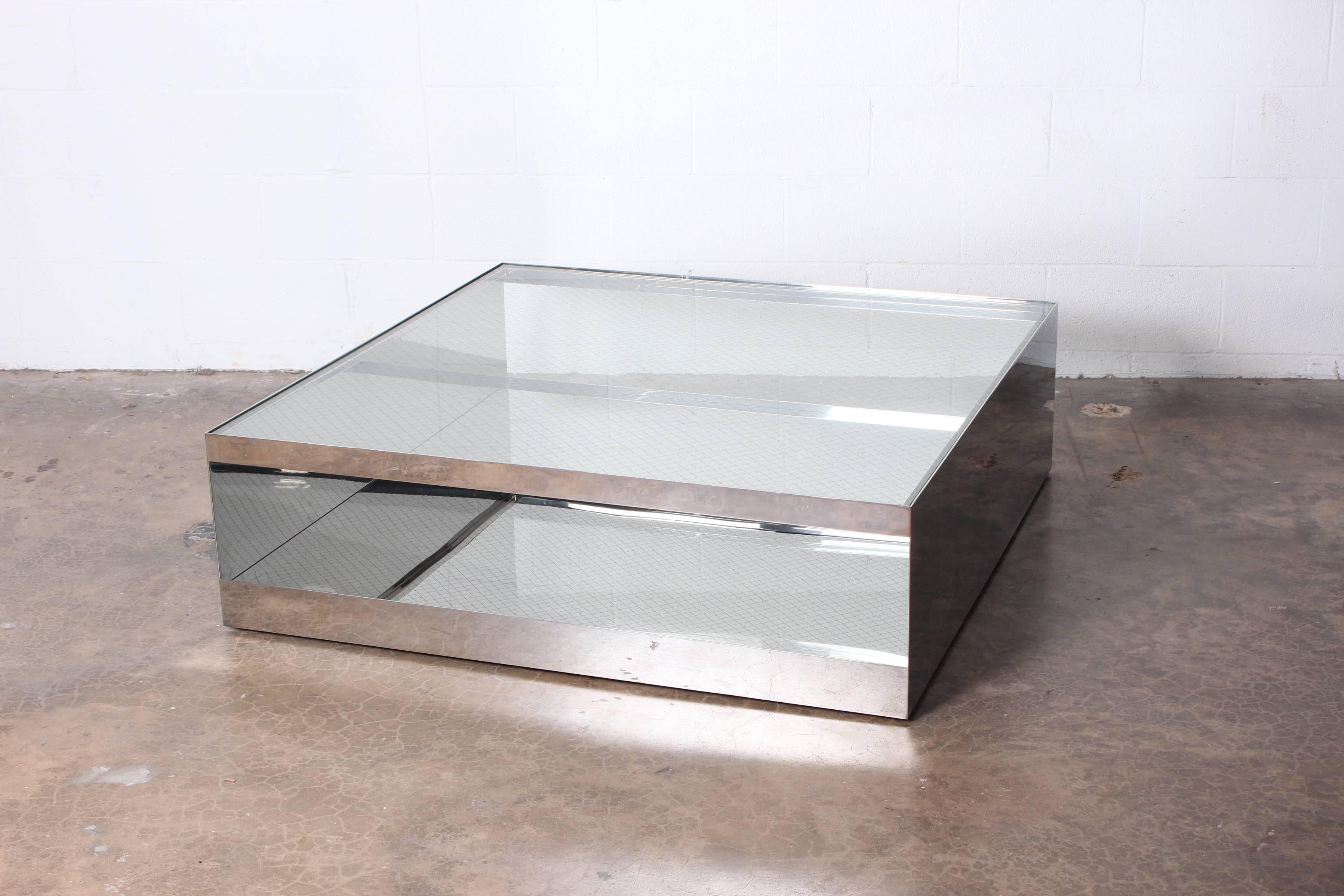 Stainless Steel Coffee Table by Joe D'urso for Knoll In Good Condition In Dallas, TX