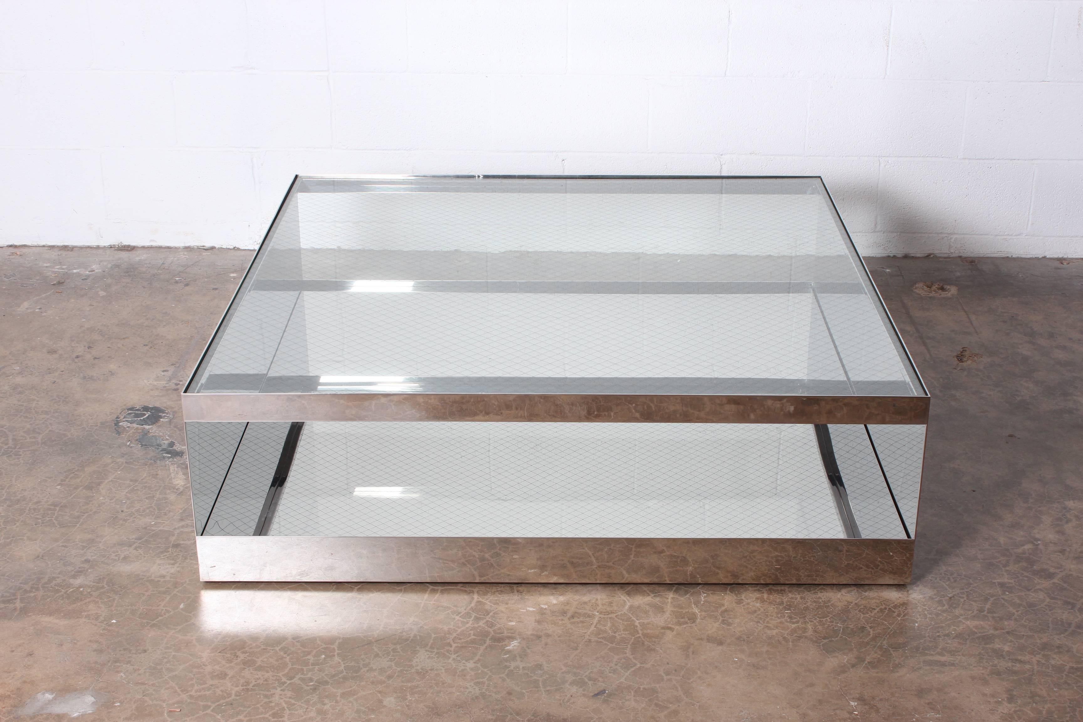 Late 20th Century Stainless Steel Coffee Table by Joe D'urso for Knoll
