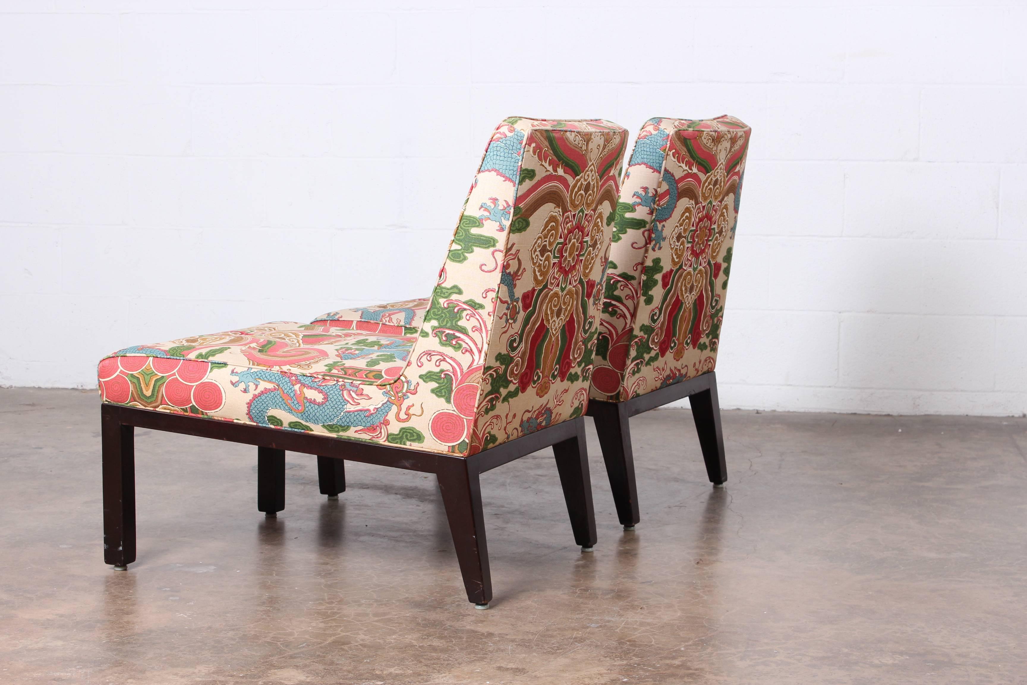 Pair of Slipper Chairs by Edward Wormley for Dunbar In Good Condition In Dallas, TX