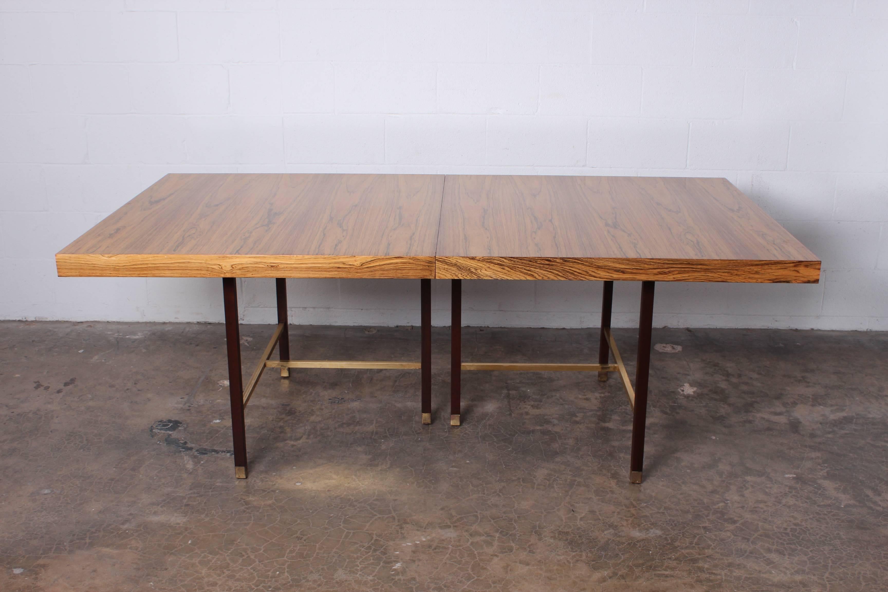 Bleached Rosewood Dining Table by Harvey Probber In Good Condition In Dallas, TX