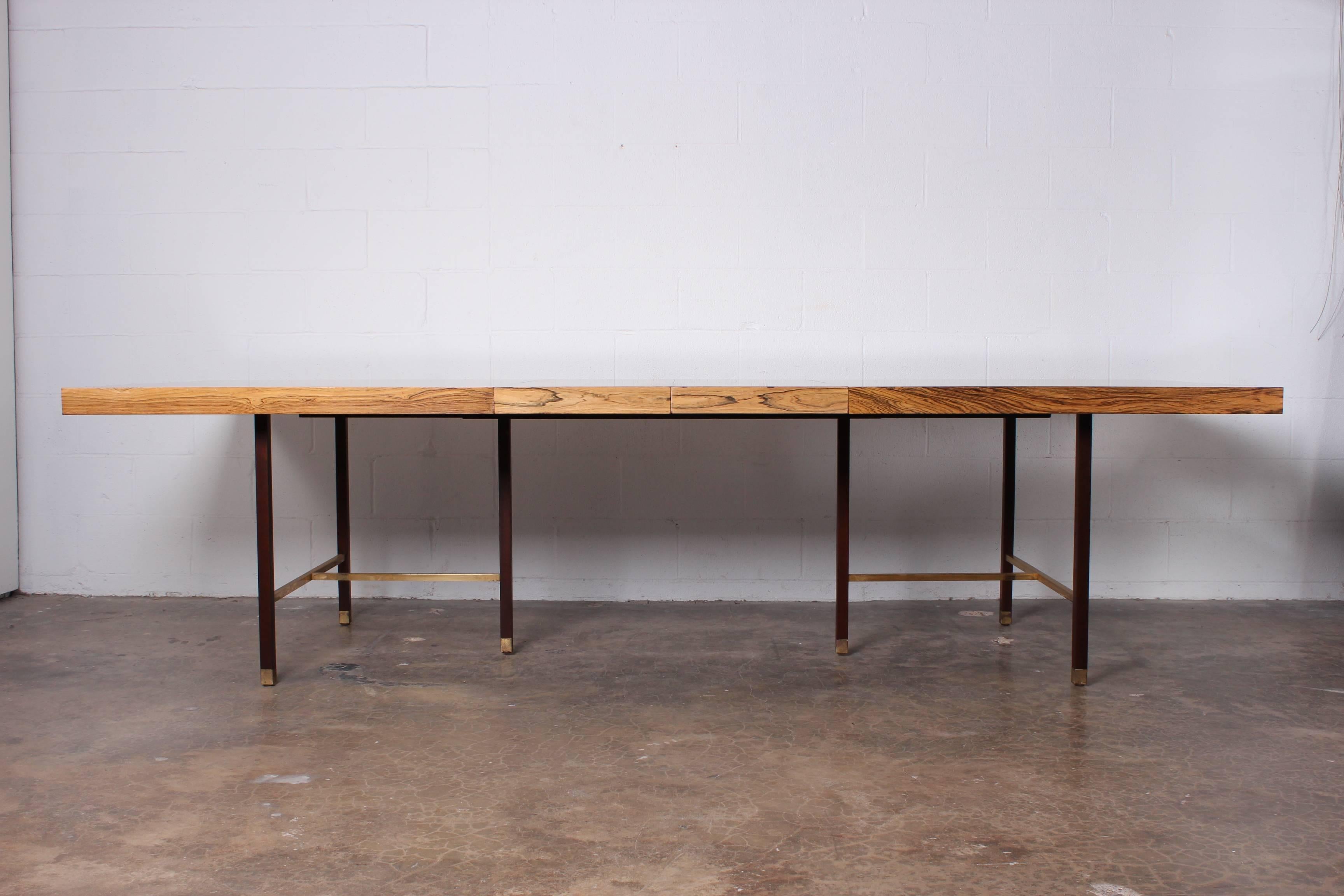 Mid-20th Century Bleached Rosewood Dining Table by Harvey Probber