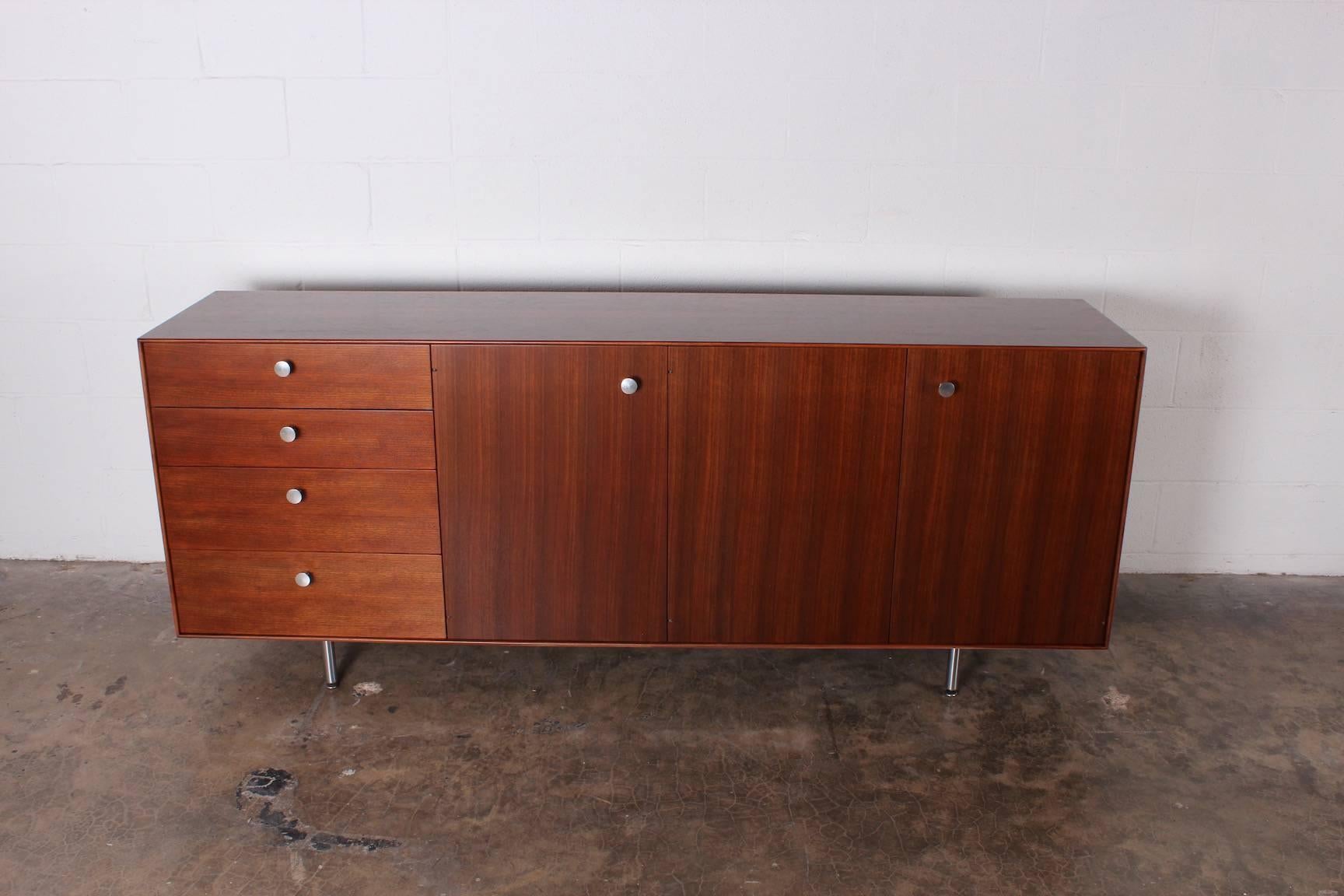 Rosewood and Walnut Thin Edge Cabinet by George Nelson for Herman Miller 1