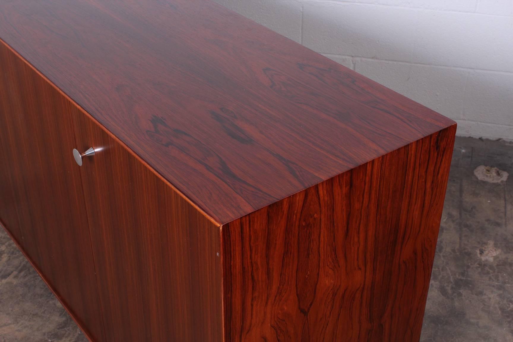 Rosewood and Walnut Thin Edge Cabinet by George Nelson for Herman Miller 4