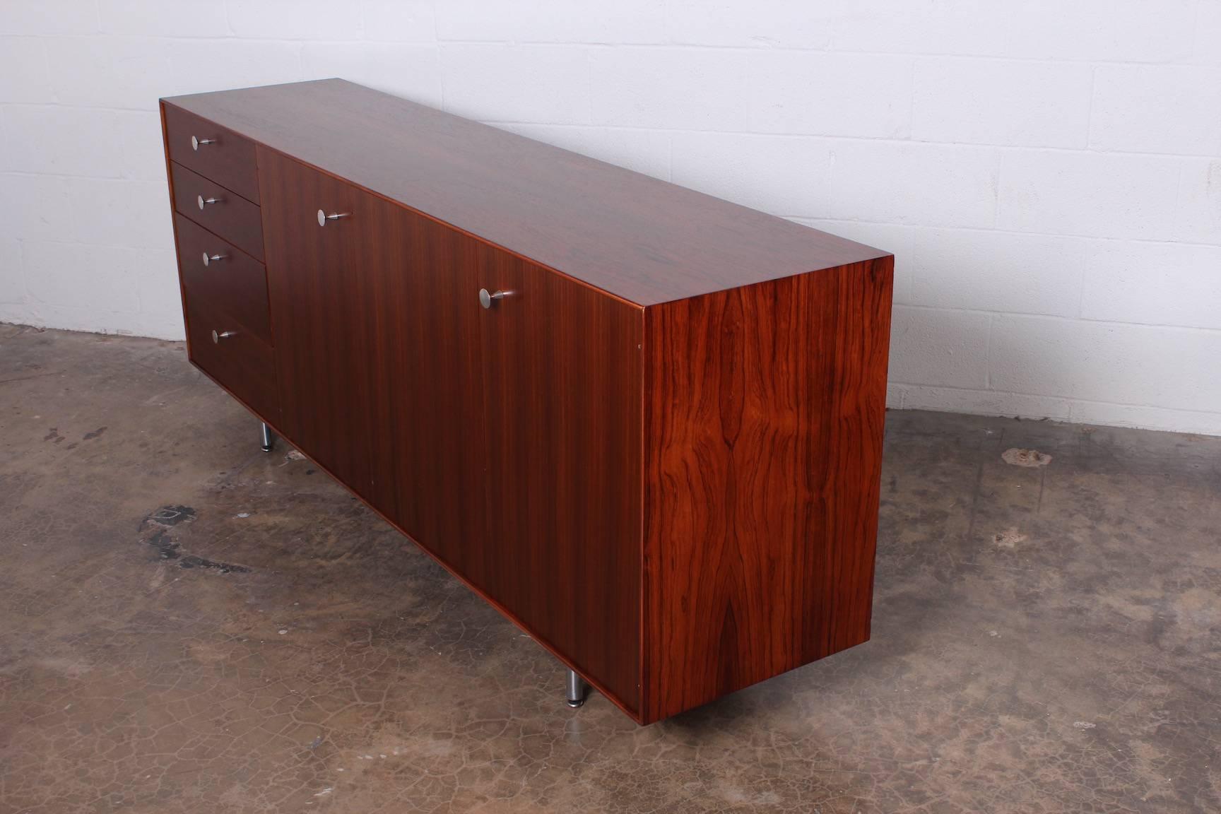Rosewood and Walnut Thin Edge Cabinet by George Nelson for Herman Miller 3
